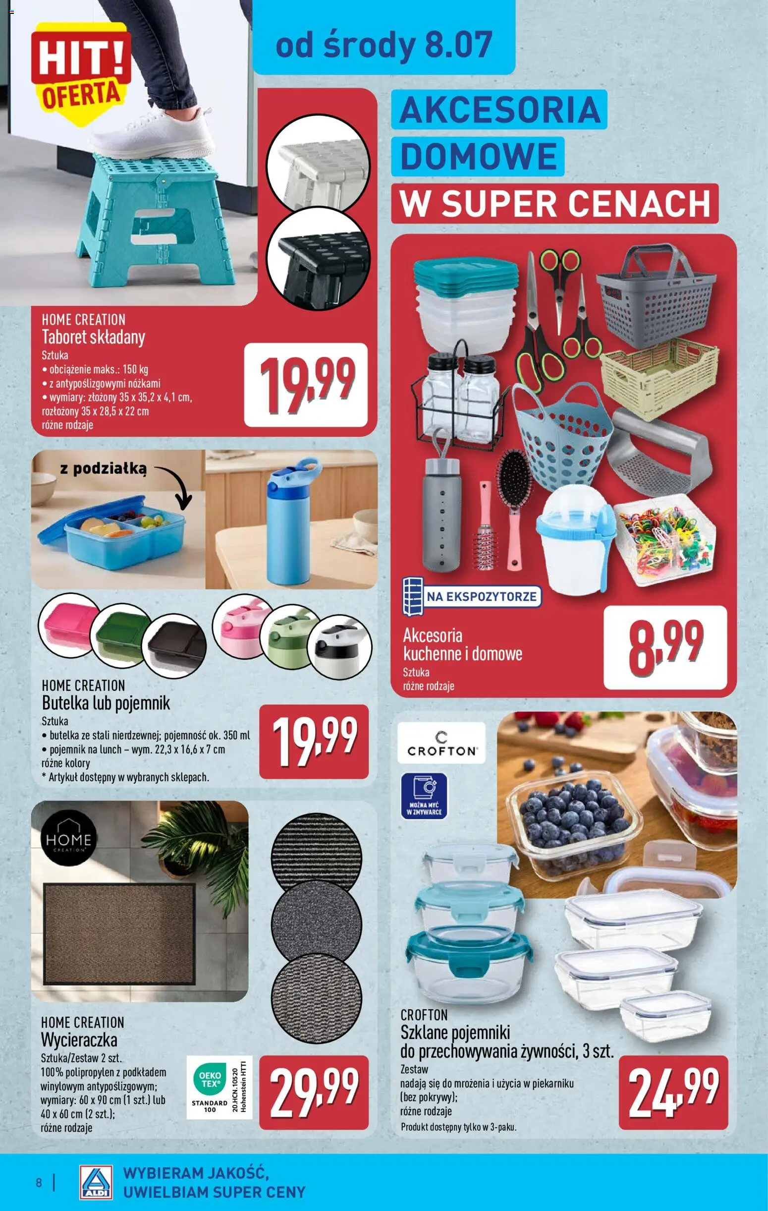 Aldi gazetka - Hity od Środy i od Soboty od 08.07.2026 | Strona: 8 | Produkty: Wycieraczka