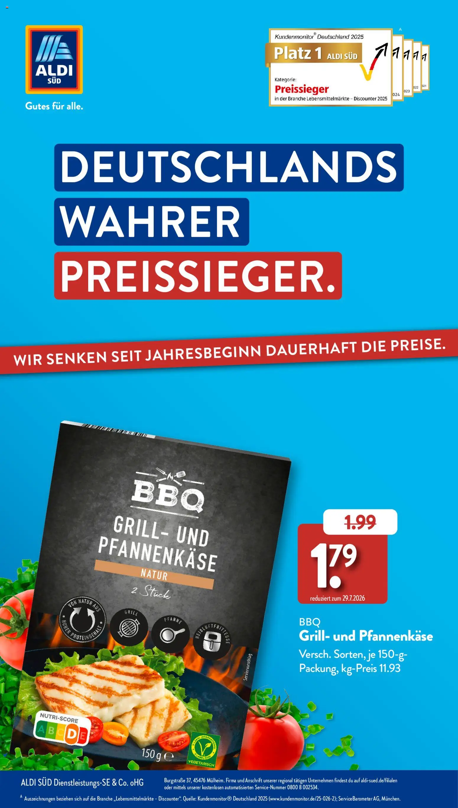 Aldi Süd Sonderprospekt – gültig ab 05.08.2026 | Seite: 1 | Produkte: Grill