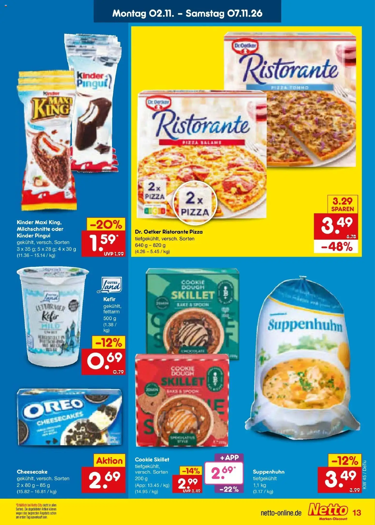 Netto Marken-Discount Prospekt Sindelfingen – gültig ab 02.11.2026 | Seite: 21 | Produkte: Ristorante, Kefir, Pizza