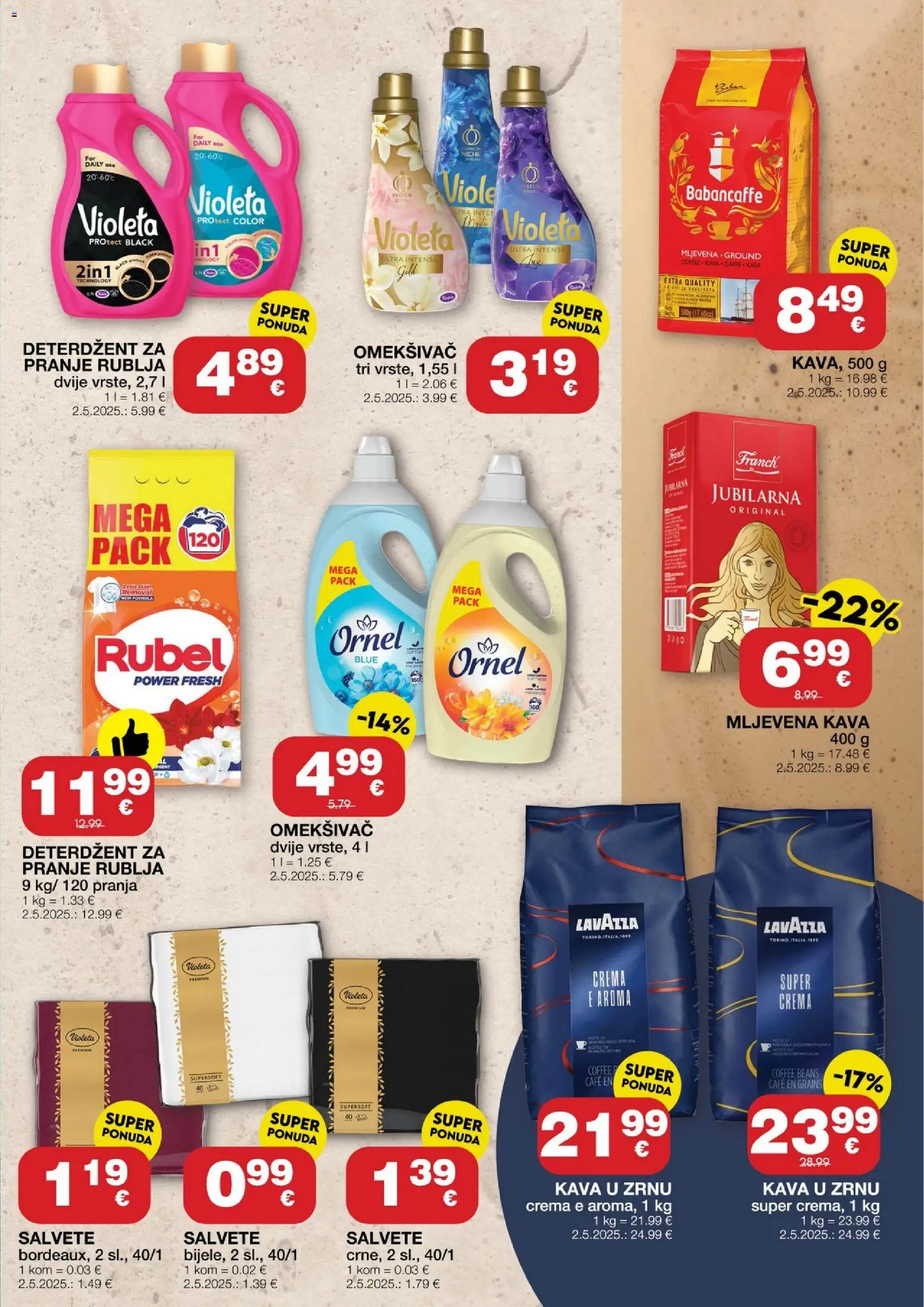 Stanić Diskont katalog | vrijedi od 23.07.2026 | Stranica: 11 | Proizvodi: Rubel, Kava u zrnu, Deterdžent za pranje rublja, Violeta