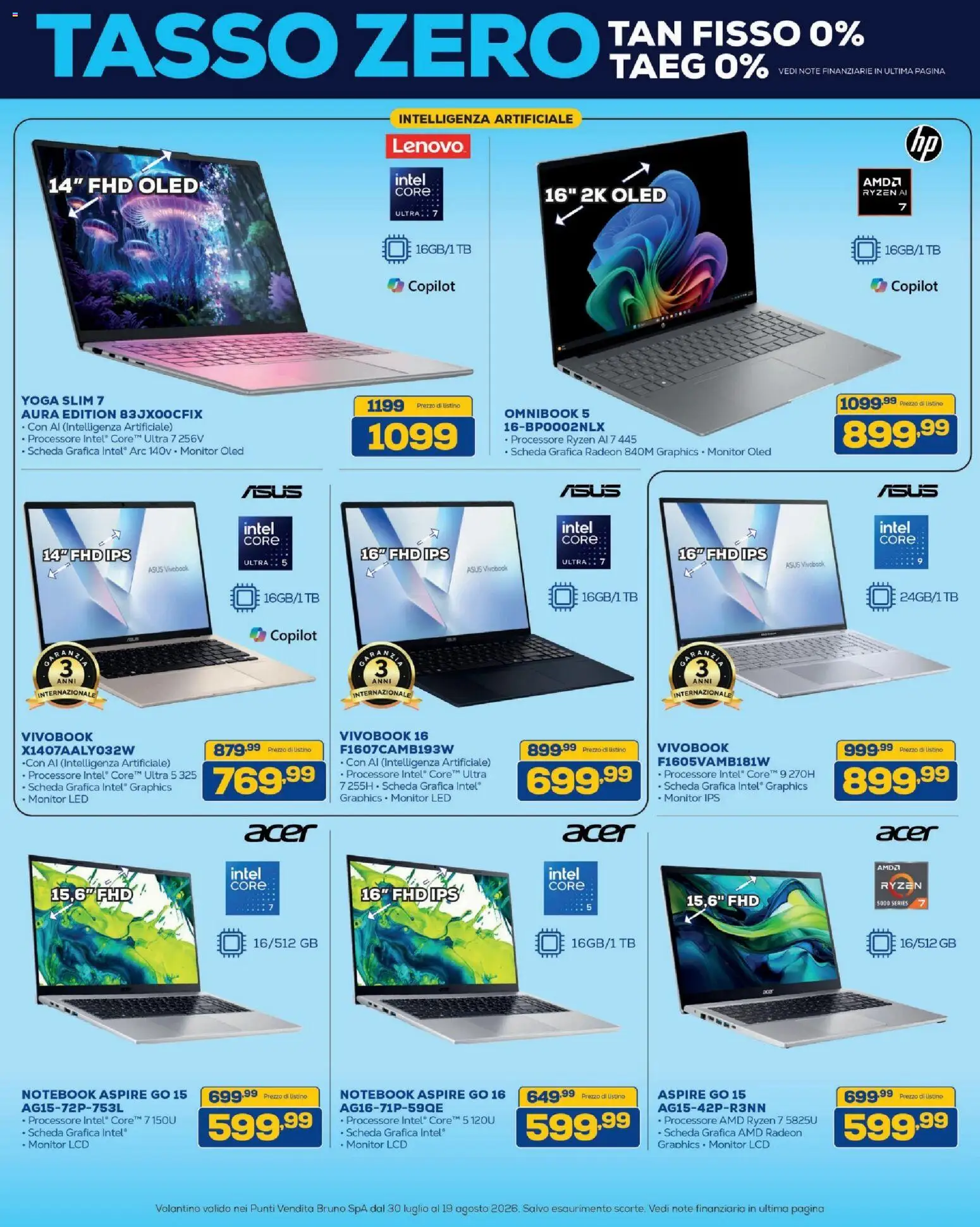 Volantino BRUNO del 30/07/2026 | Pagina: 16 | Prodotti: Monitor, Notebook