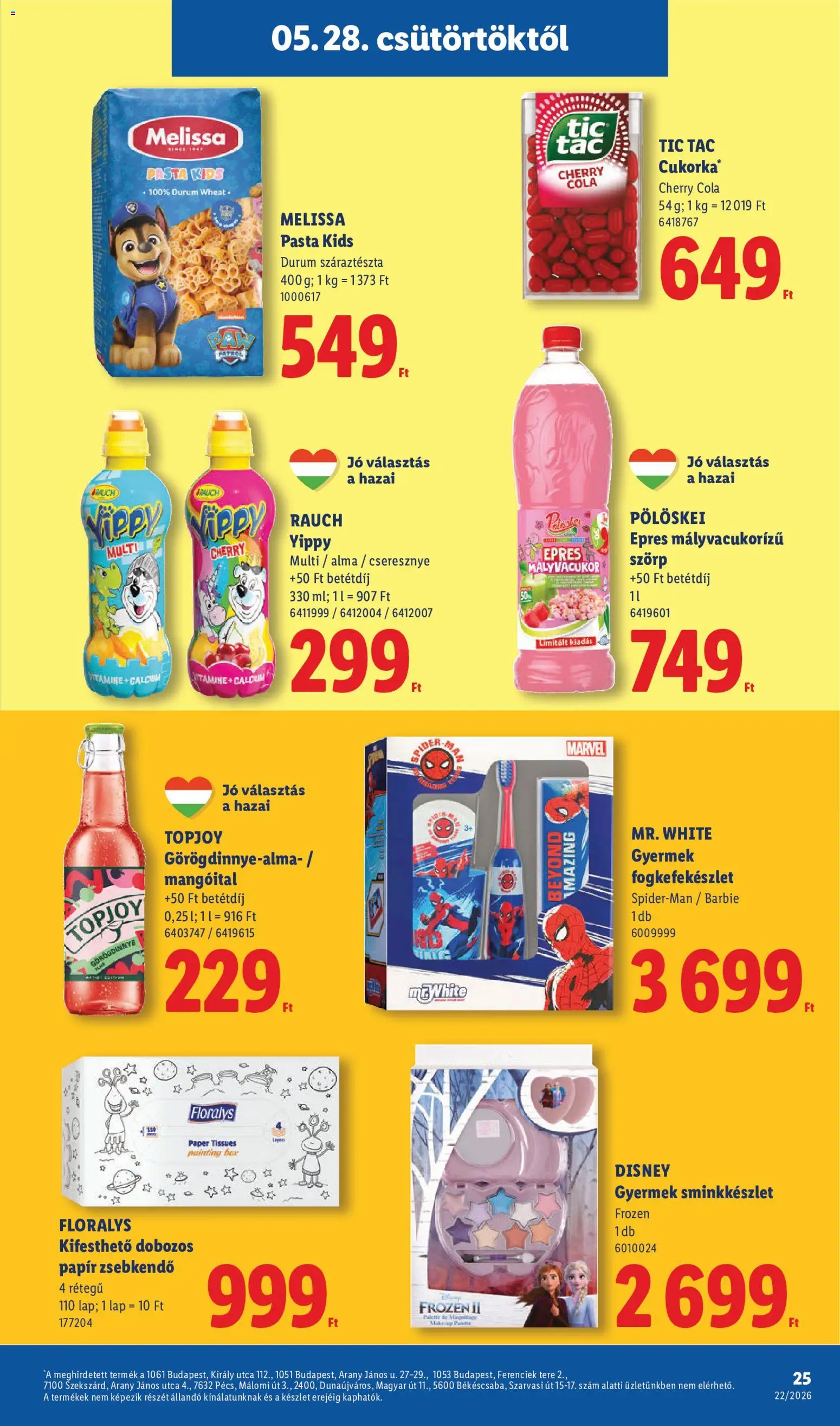 Lidl akciós ujság - amely érvényes a következő dátumtól: 28.05.2026 | Oldal: 25