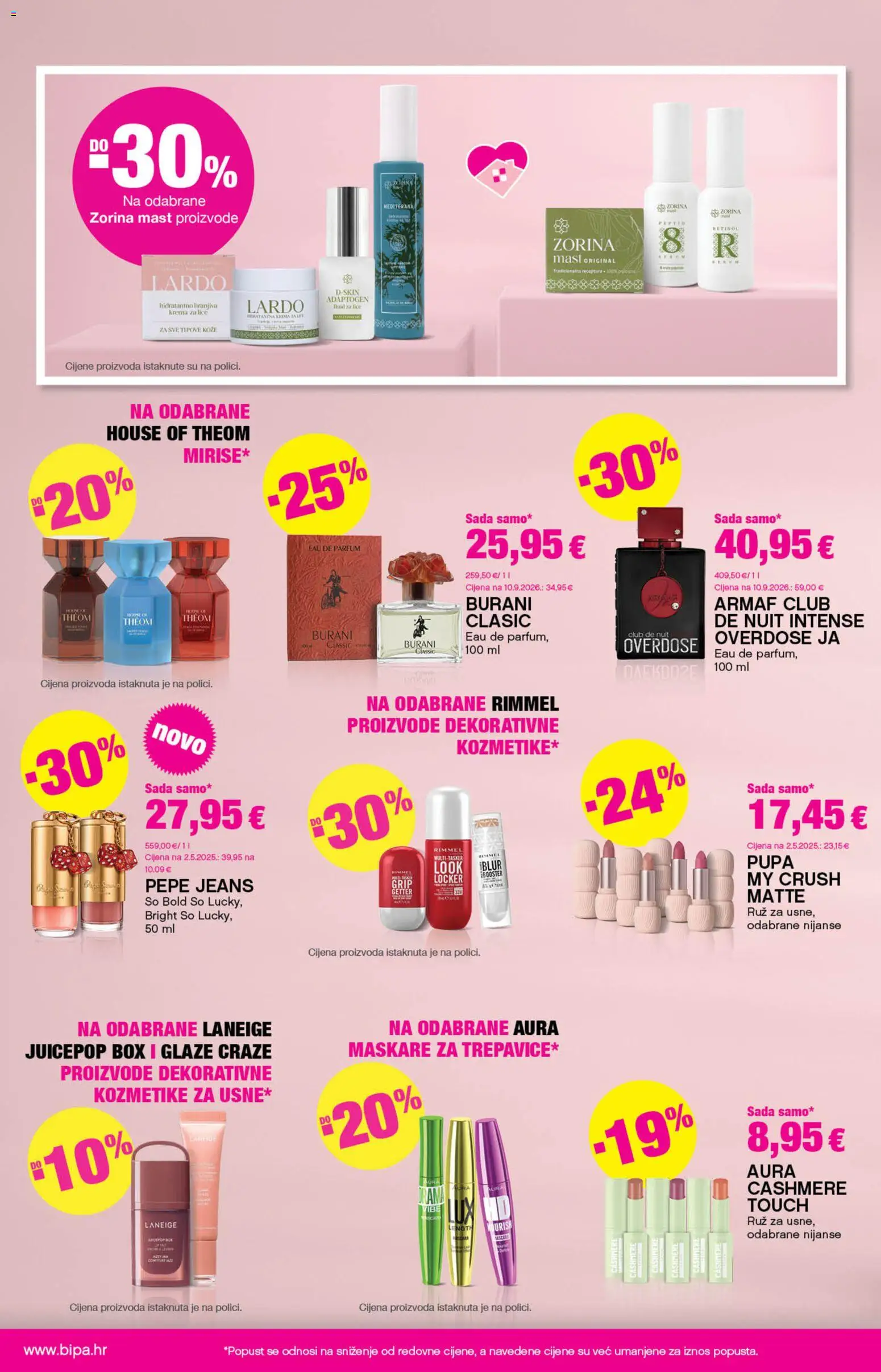 Bipa katalog | vrijedi od 29.10.2026 | Stranica: 38 | Proizvodi: Mast, Krema za lice, Ruž, Krema