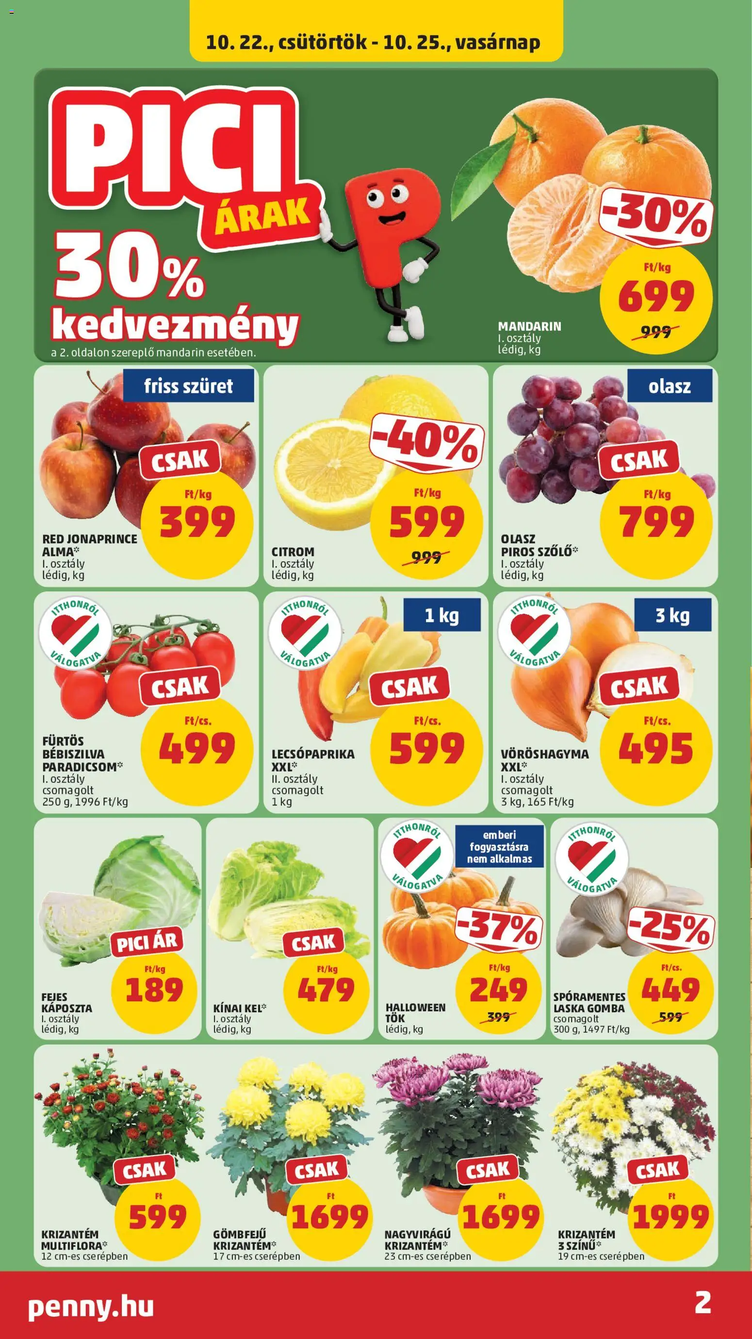 PENNY akciós ujság - amely érvényes a következő dátumtól: 2026.10.22. | Oldal: 2