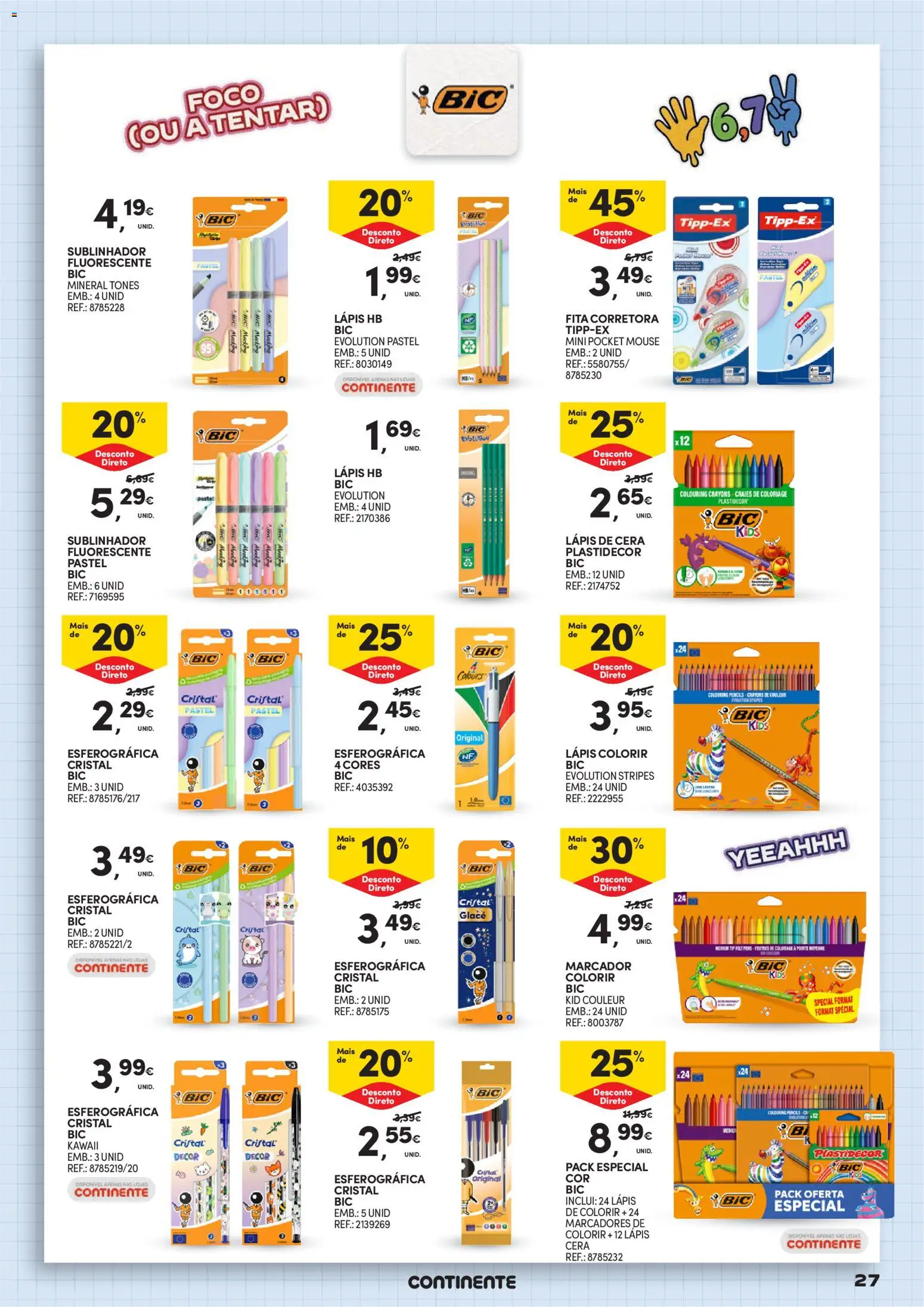 Continente Regresso às Aulas Na escola de toda a gente │ válido de 11/08/2026 | Página: 27 | Produtos: Mouse, Cera