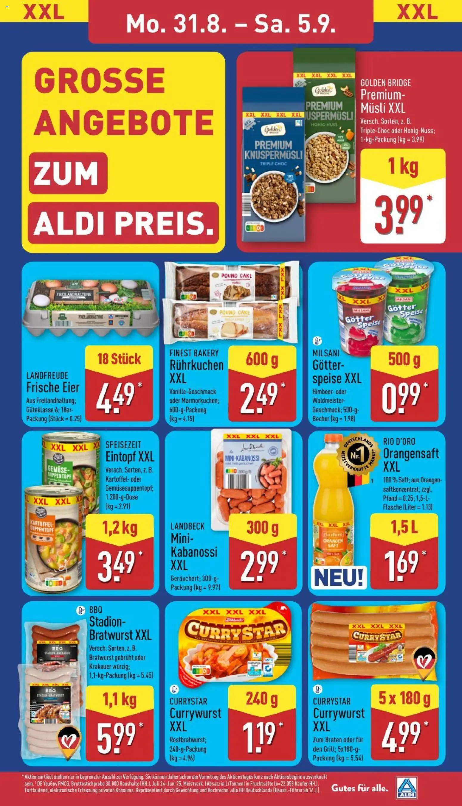 Aldi Prospekt – gültig ab 31.08.2026 | Seite: 11 | Produkte: Orangen, Orangensaft, Gemüse, Saft