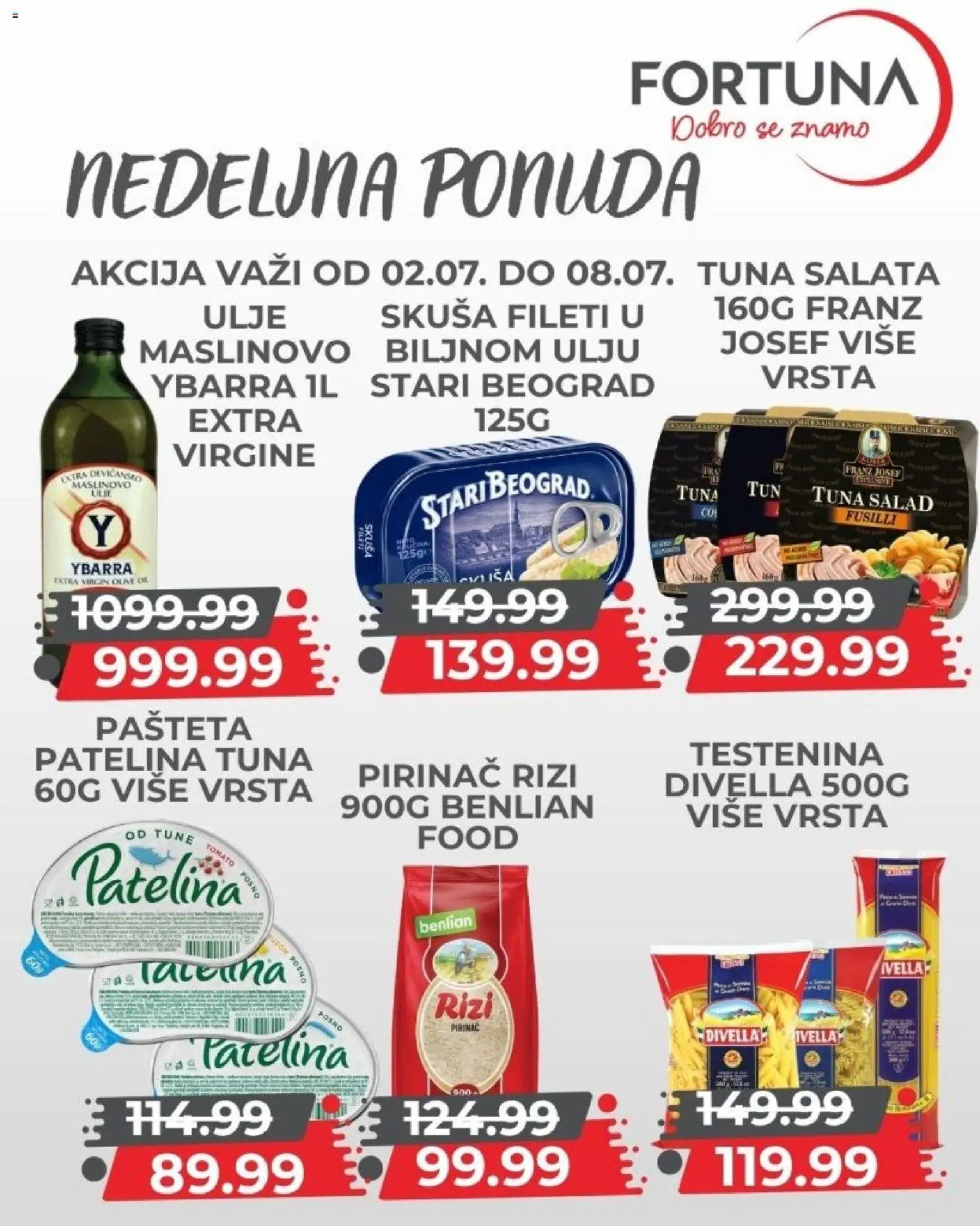 Fortuna Market katalog - važi od 02.07.2026 | Strana: 7 | Proizvode: Testenina, Skuša, Ulje, Pirinač