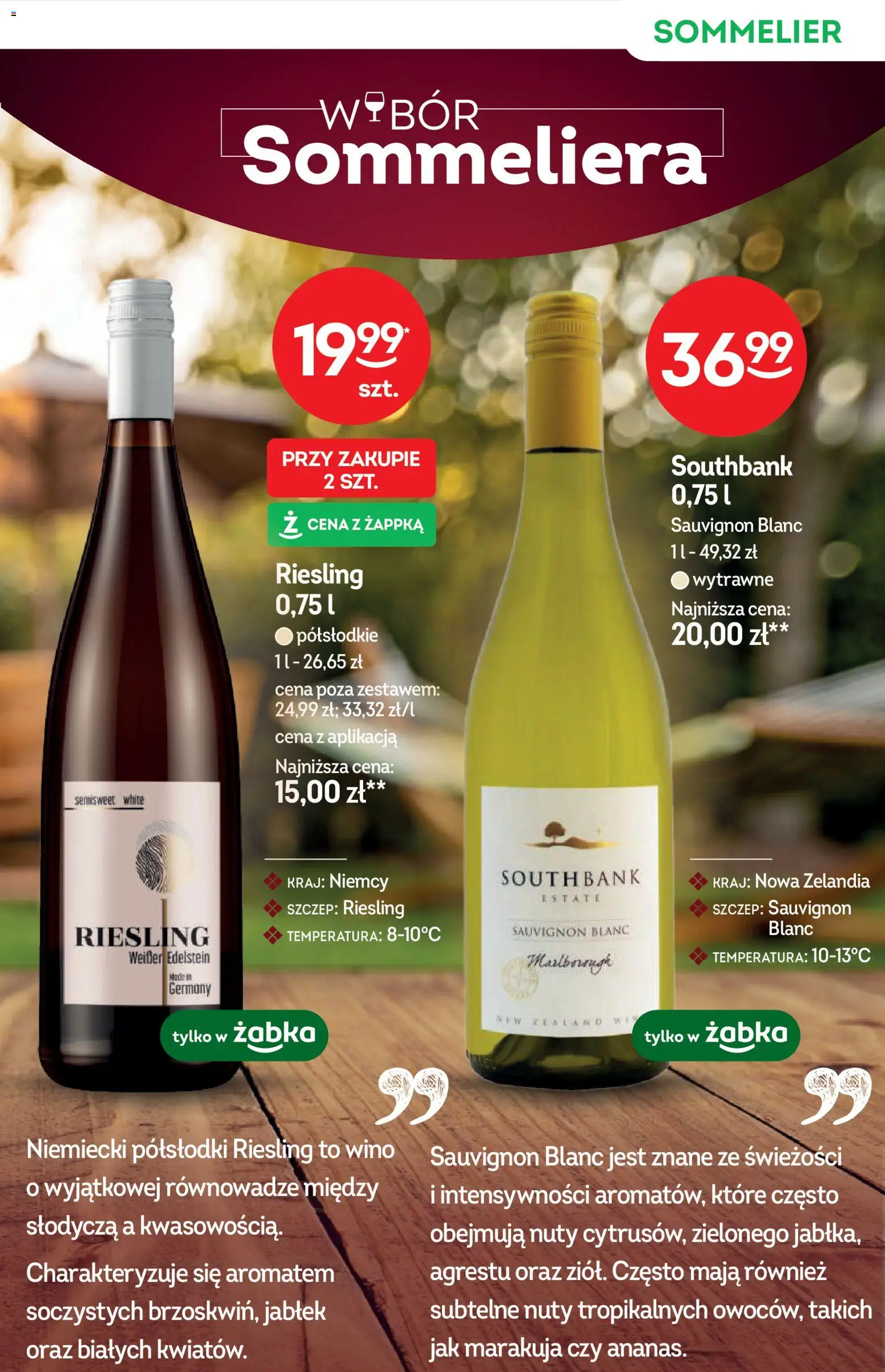 Żabka gazetka - Katalog win od 08.07.2026 | Strona: 11 | Produkty: Riesling, Wino Sauvignon Blanc, Wino