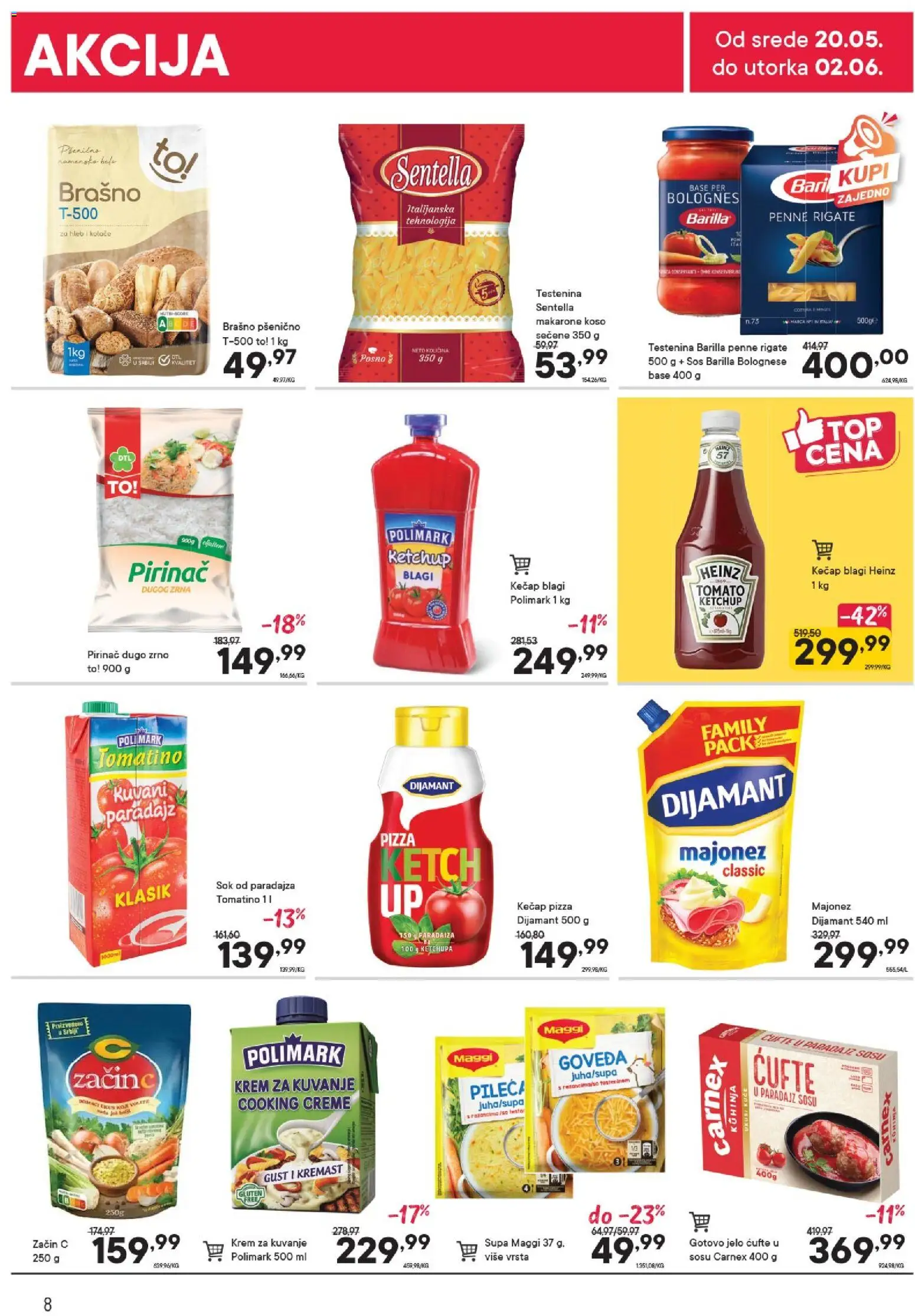 PerSu katalog - važi od 20.05.2026 | Strana: 8 | Proizvode: Kuhinja, Heinz, Paradajz, Pirinač