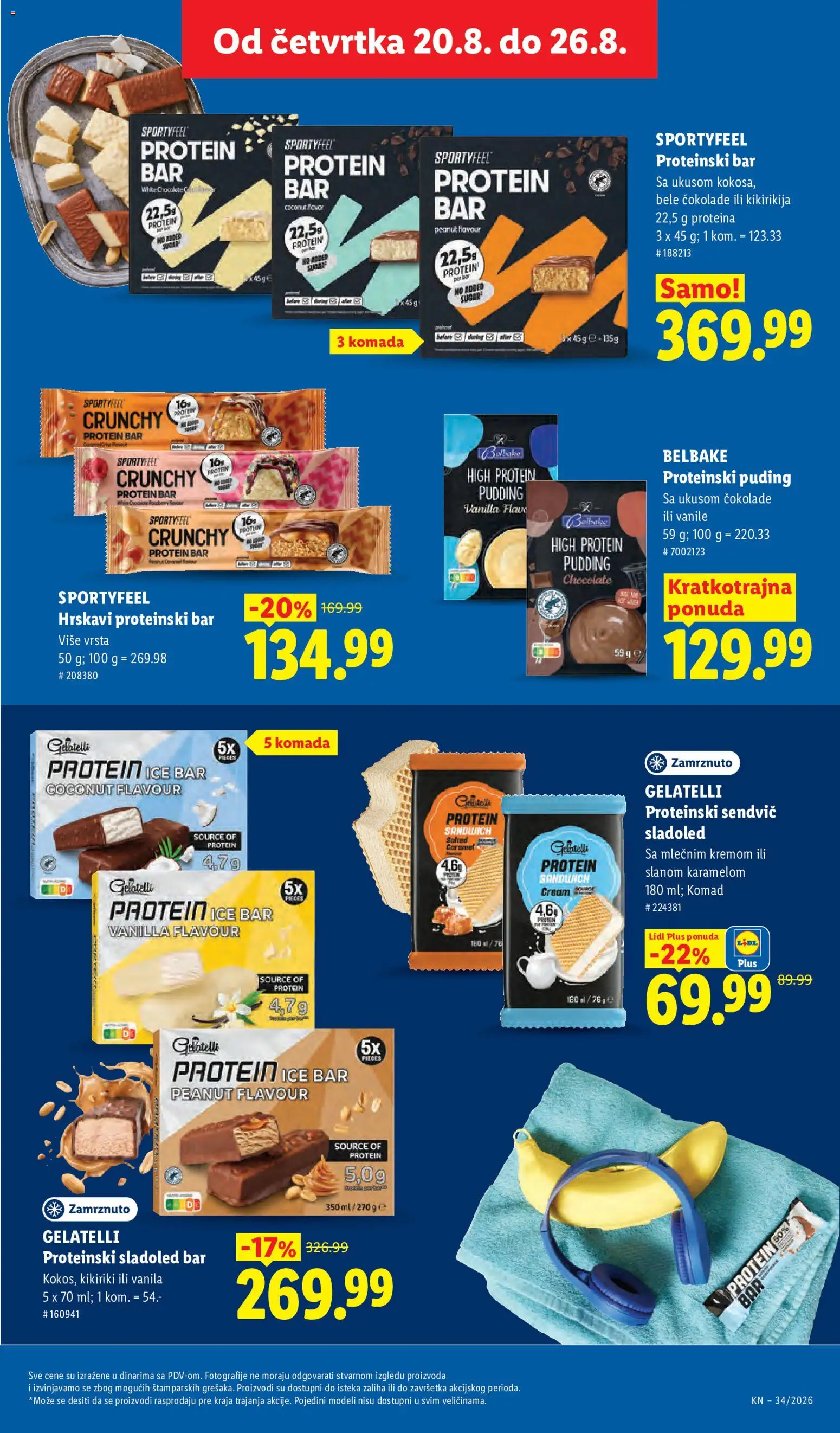 Lidl katalog - važi od 20.08.2026 | Strana: 71 | Proizvode: Protein, Protein bar, Kikiriki, Proteinski sladoled