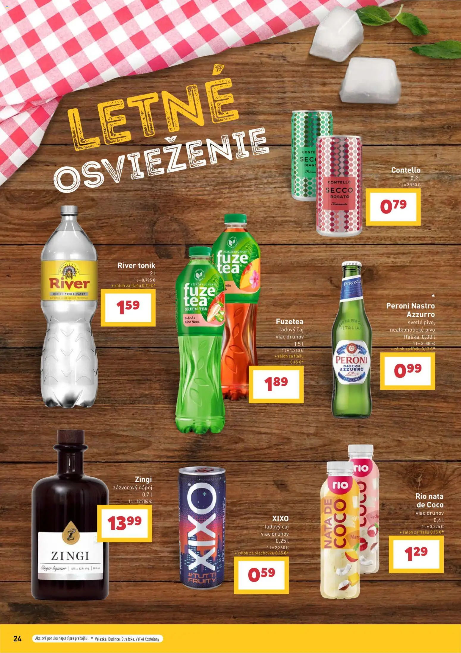 Nové Billa akcie – leták je platný od 08.07.2026 | Strana: 24 | Produkty: Pivo, Čaj, Nealkoholické pivo