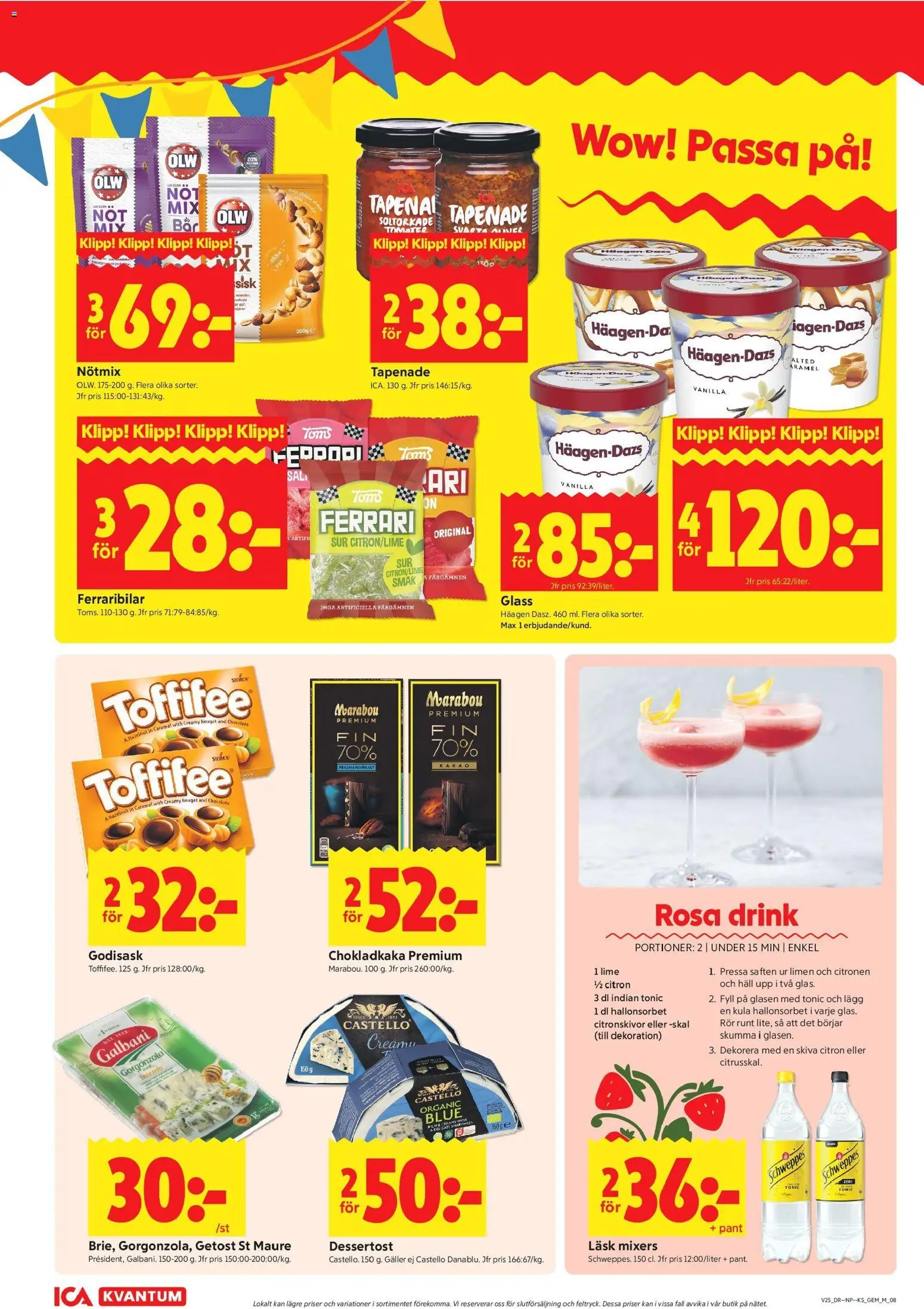ICA Kvantum reklamblad aktuell från 15.06.2026 | Sida: 8 | Produkter: Tapenade, Glass, Lime, Häll