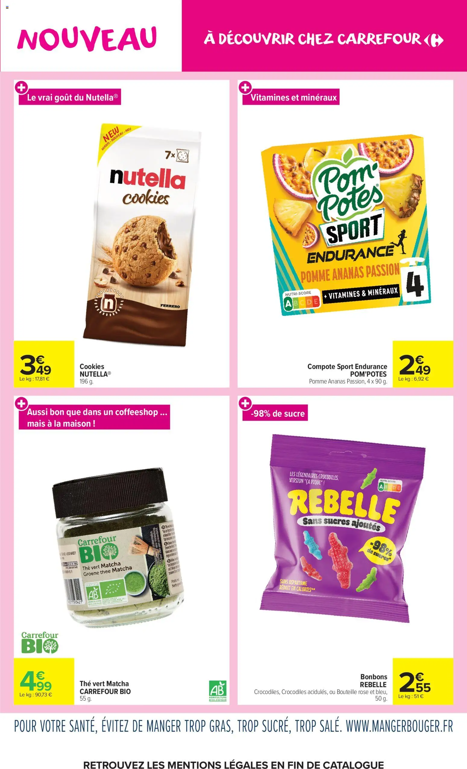 {H1} | Page: 9 | Produits: Pom'potes, Bouteille, Thé, Bonbons