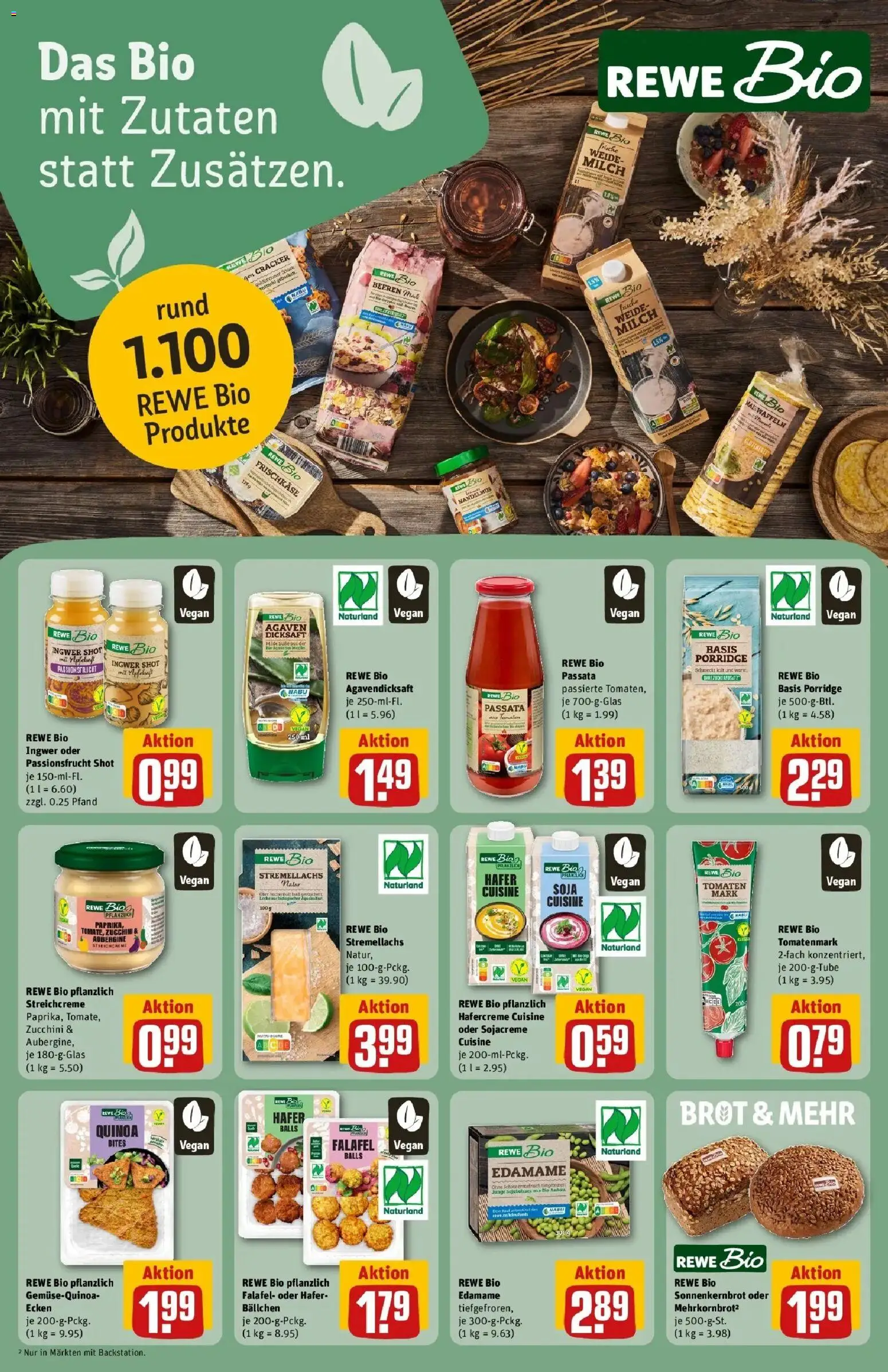 Rewe Prospekt München – gültig ab 27.07.2026 | Seite: 20 | Produkte: Milch, Aubergine, Brot, Zucchini