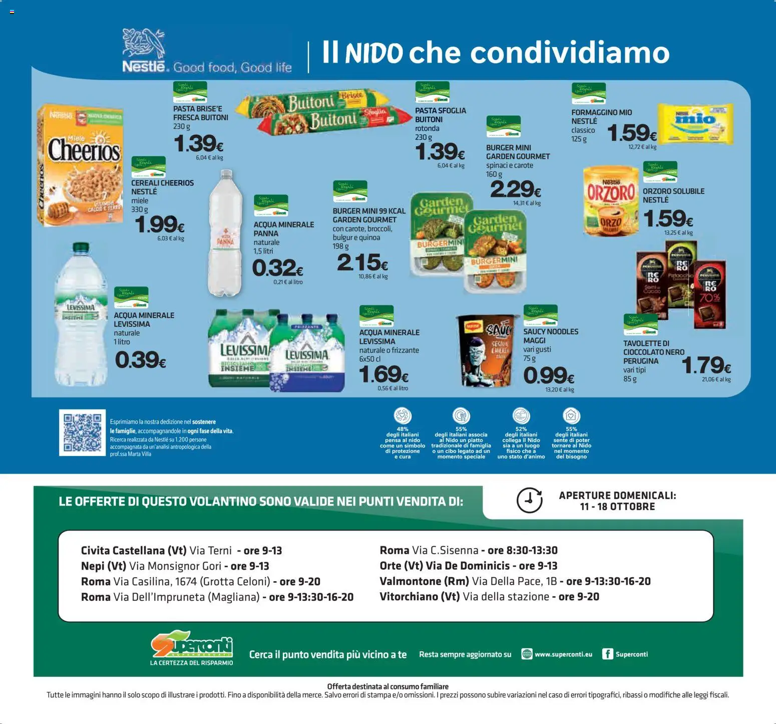 Volantino Superconti del 08/10/2026 | Pagina: 20 | Prodotti: Pasta sfoglia, Panna, Acqua, Acqua minerale