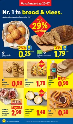 Broodje curryworst, Per stuk - Voorbeeld van een folder van Lidl, geldig van 20-07-2026 | Pagina: 6 | Producten: Brood, Sandwich, Muffin, Donuts