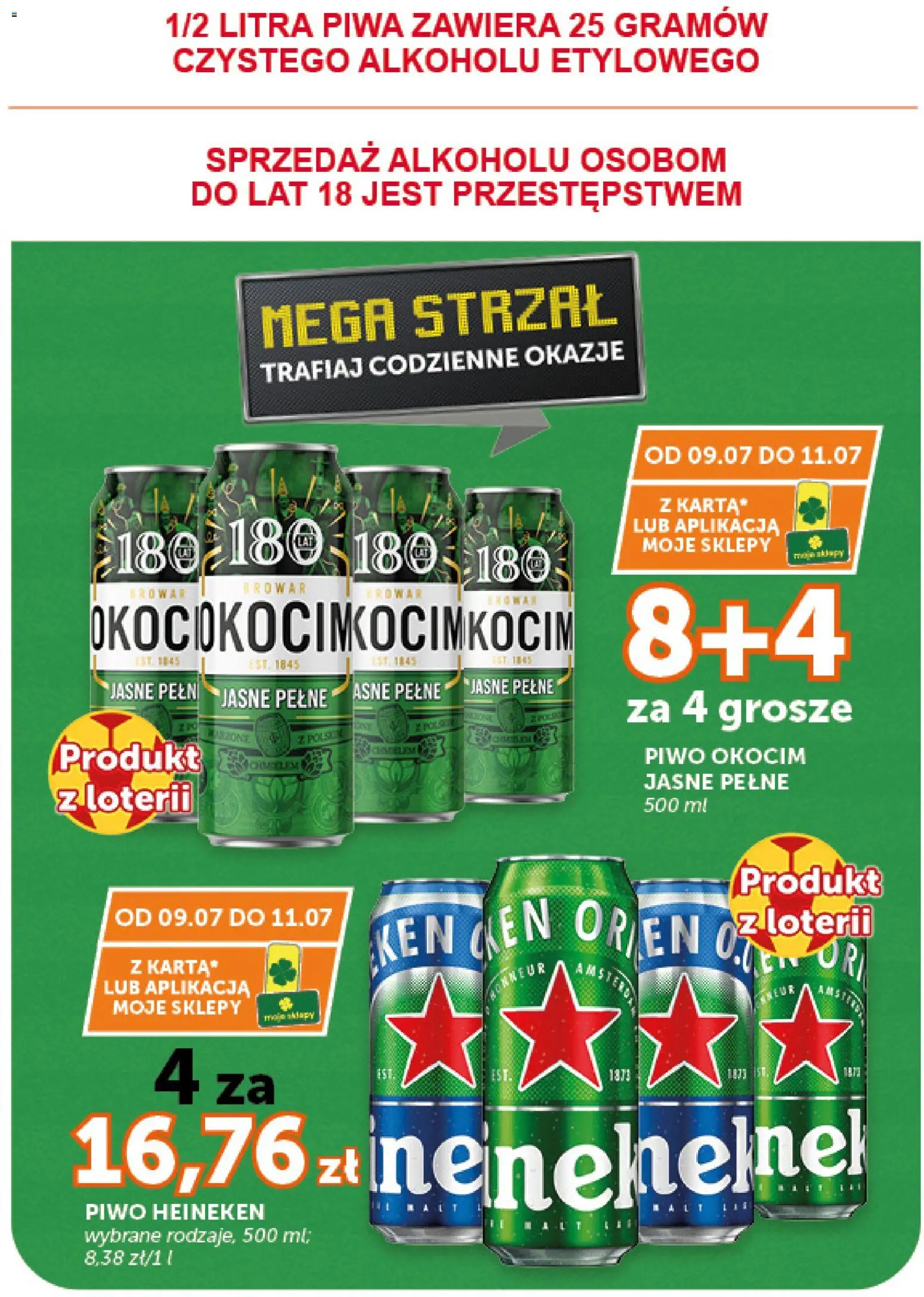 Euro Sklep gazetka - Minimarket od 09.07.2026 | Strona: 10 | Produkty: Piwo, Heineken
