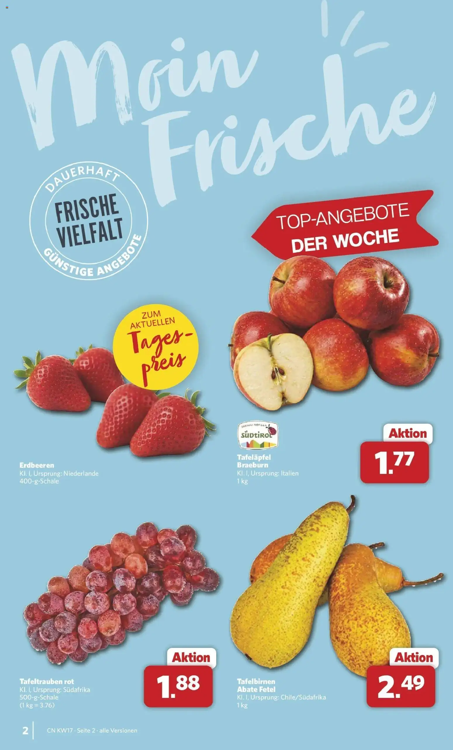 Combi Prospekt Detmold – gültig ab 20.04.2026 | Seite: 2 | Produkte: Äpfel, Erdbeeren