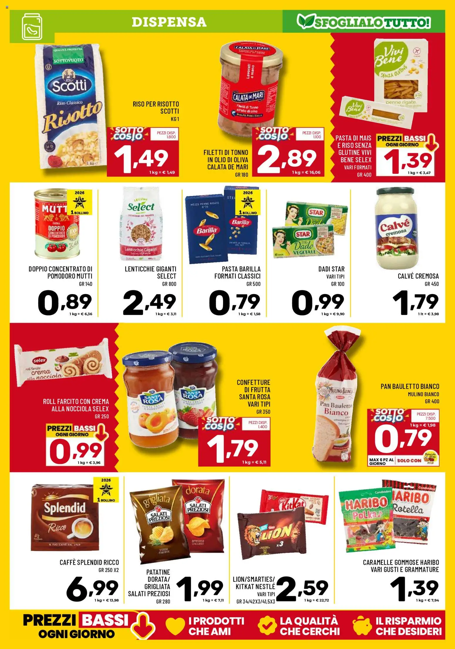 Volantino Il Centesimo del 23/10/2026 | Pagina: 9 | Prodotti: Calamari, Pomodoro, Pasta, Barilla