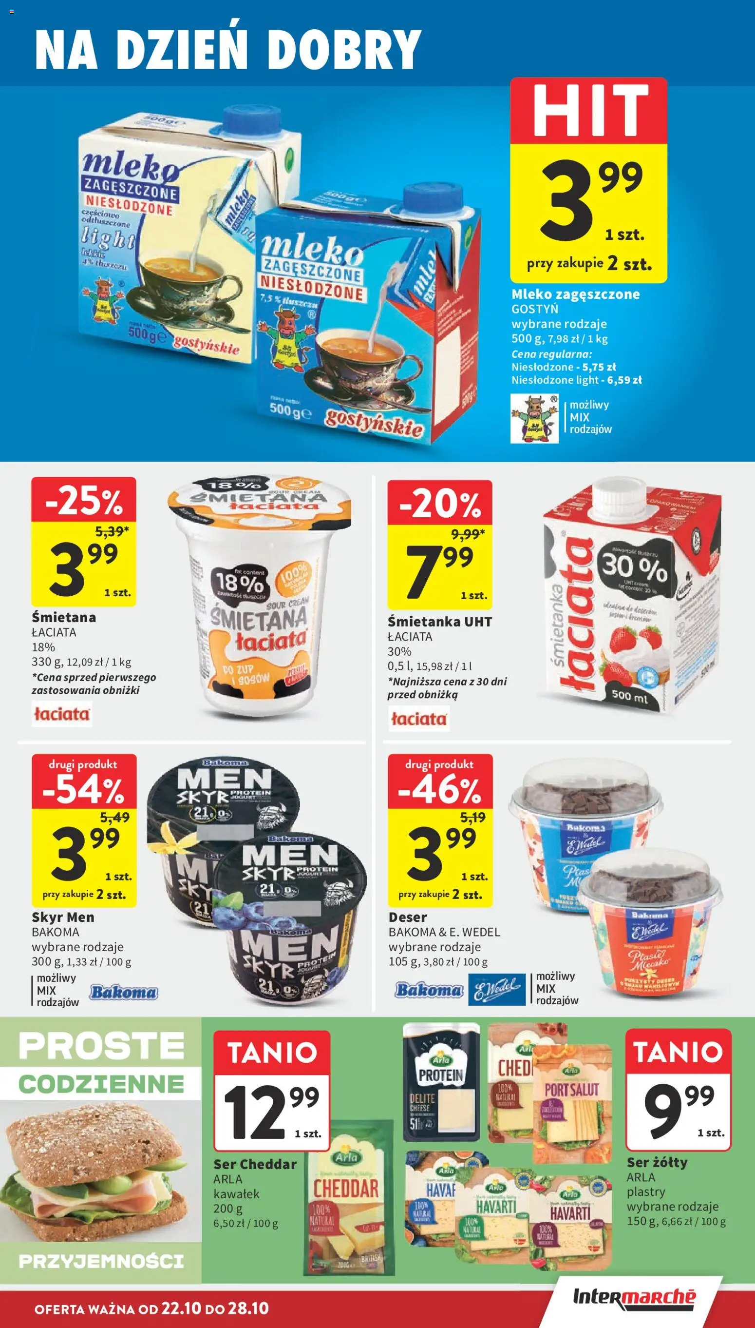 Intermarche gazetka od 22.10.2026 | Strona: 23 | Produkty: Mleko, Jogurt, Mleko 1, Śmietana