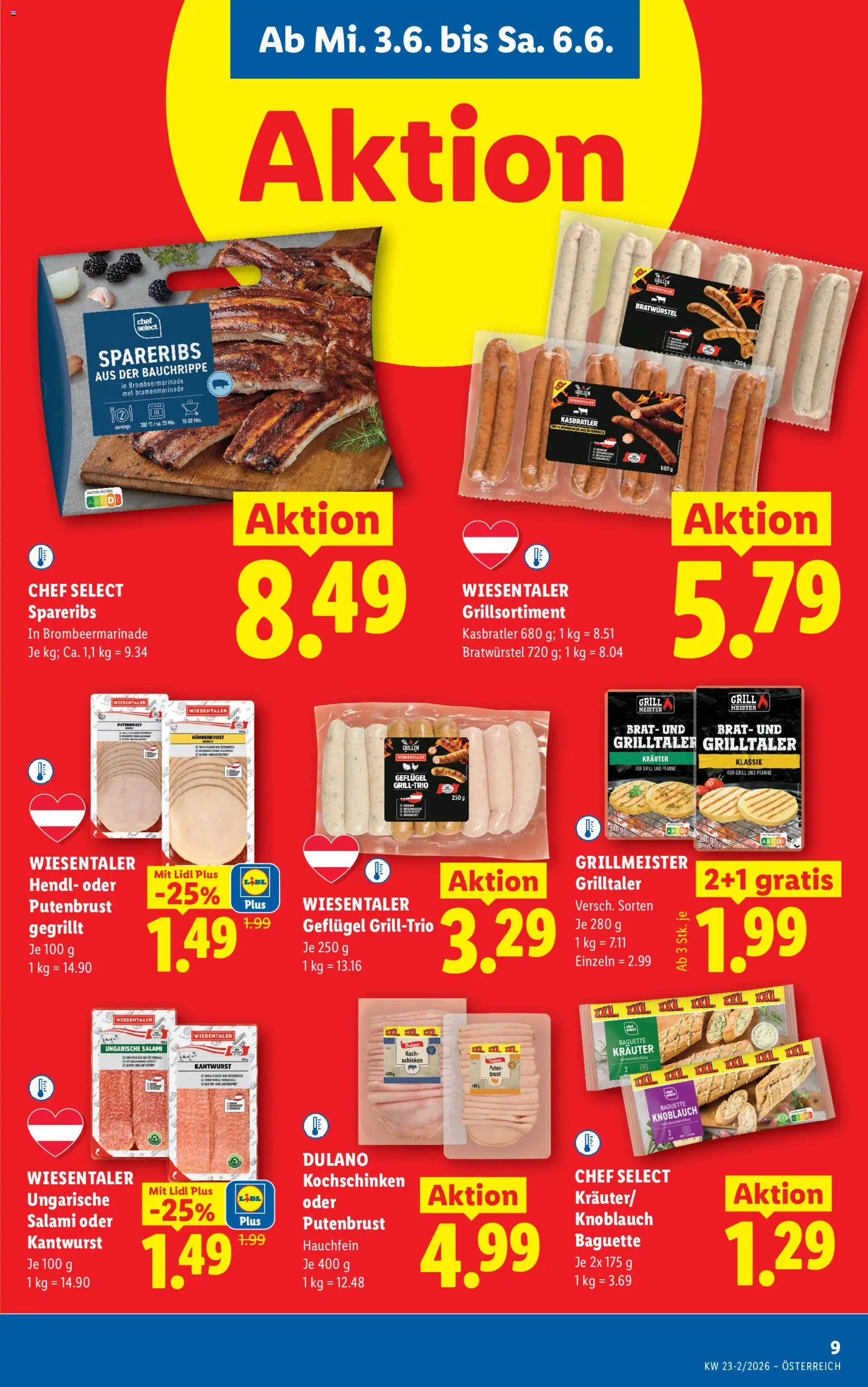 Lidl Flugblatt - Altenmarkt im Pongau, St. Johann im Pongau, Zell am See gültig ab 03.06.2026 | Seite: 11 | Produkte: Jääkaappipakastin, Grill, Salami, Schinken