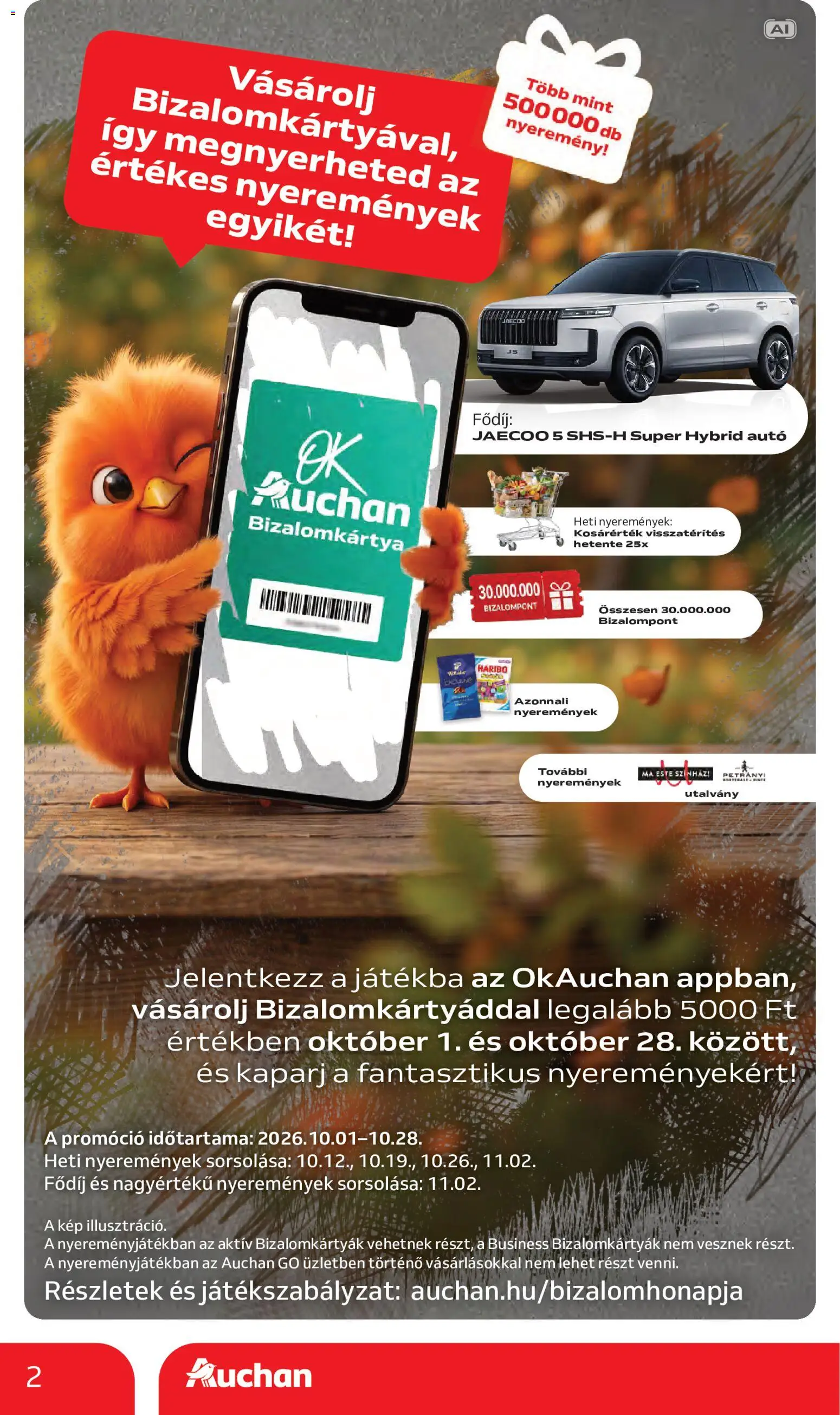 Auchan akciós ujság - amely érvényes a következő dátumtól: 2026.10.15. | Oldal: 2 | Termékek: Haribo