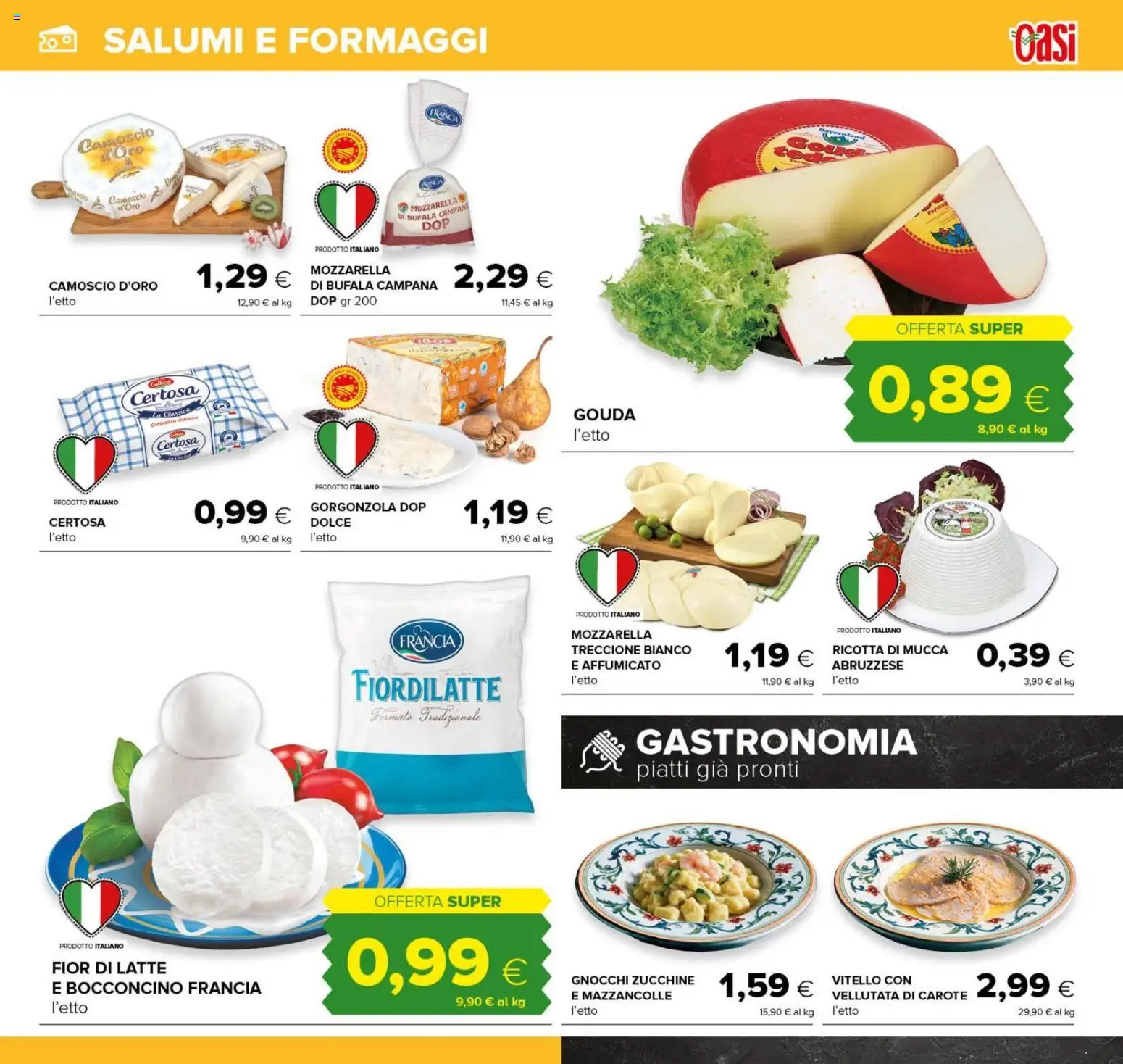 Volantino Oasi del 22/10/2026 | Pagina: 13 | Prodotti: Mazzancolle, Latte, Vitello, Ricotta