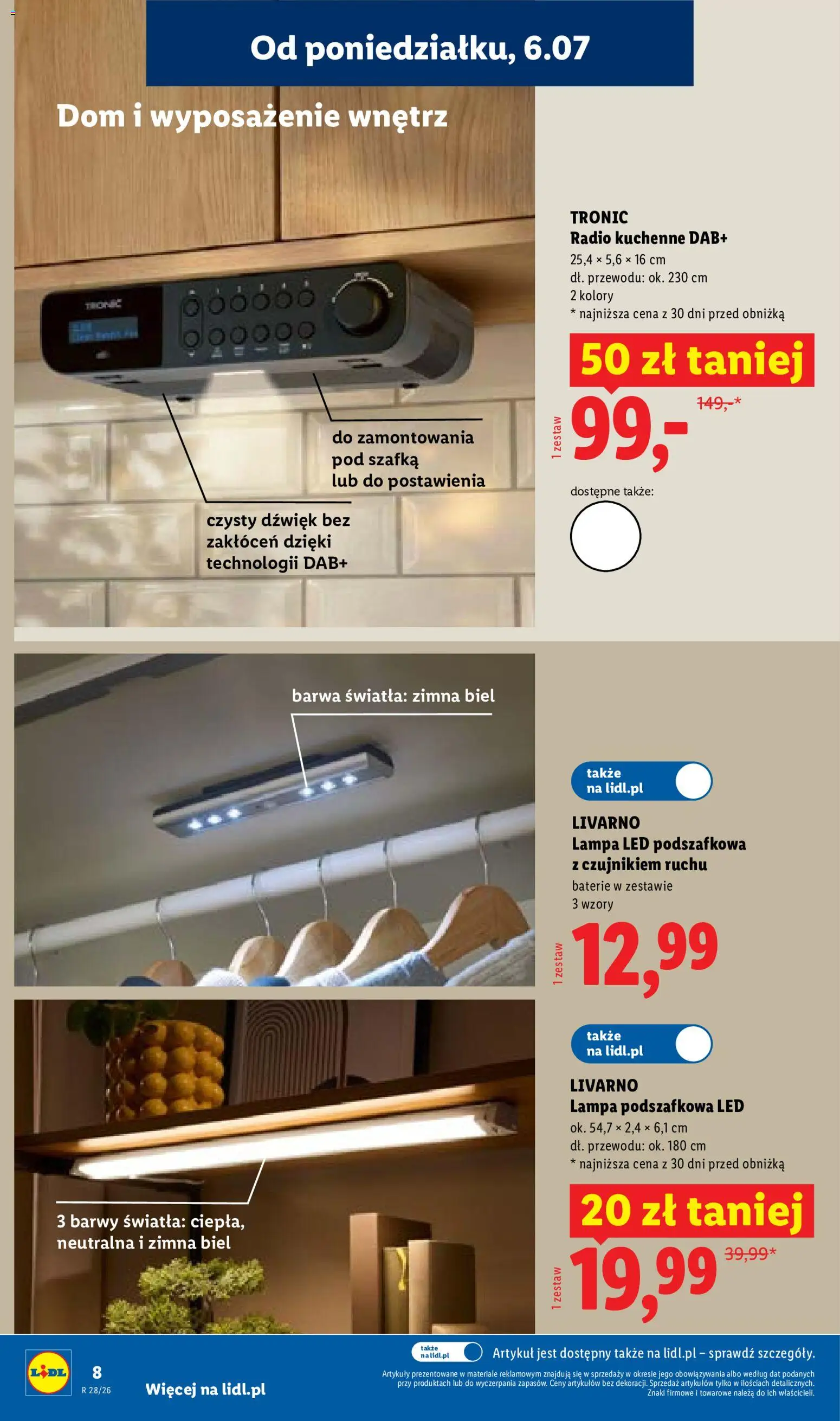 Lidl Katalog od 06.07.2026 | Strona: 10 | Produkty: Radio, Radio kuchenne, Baterie, Lampa