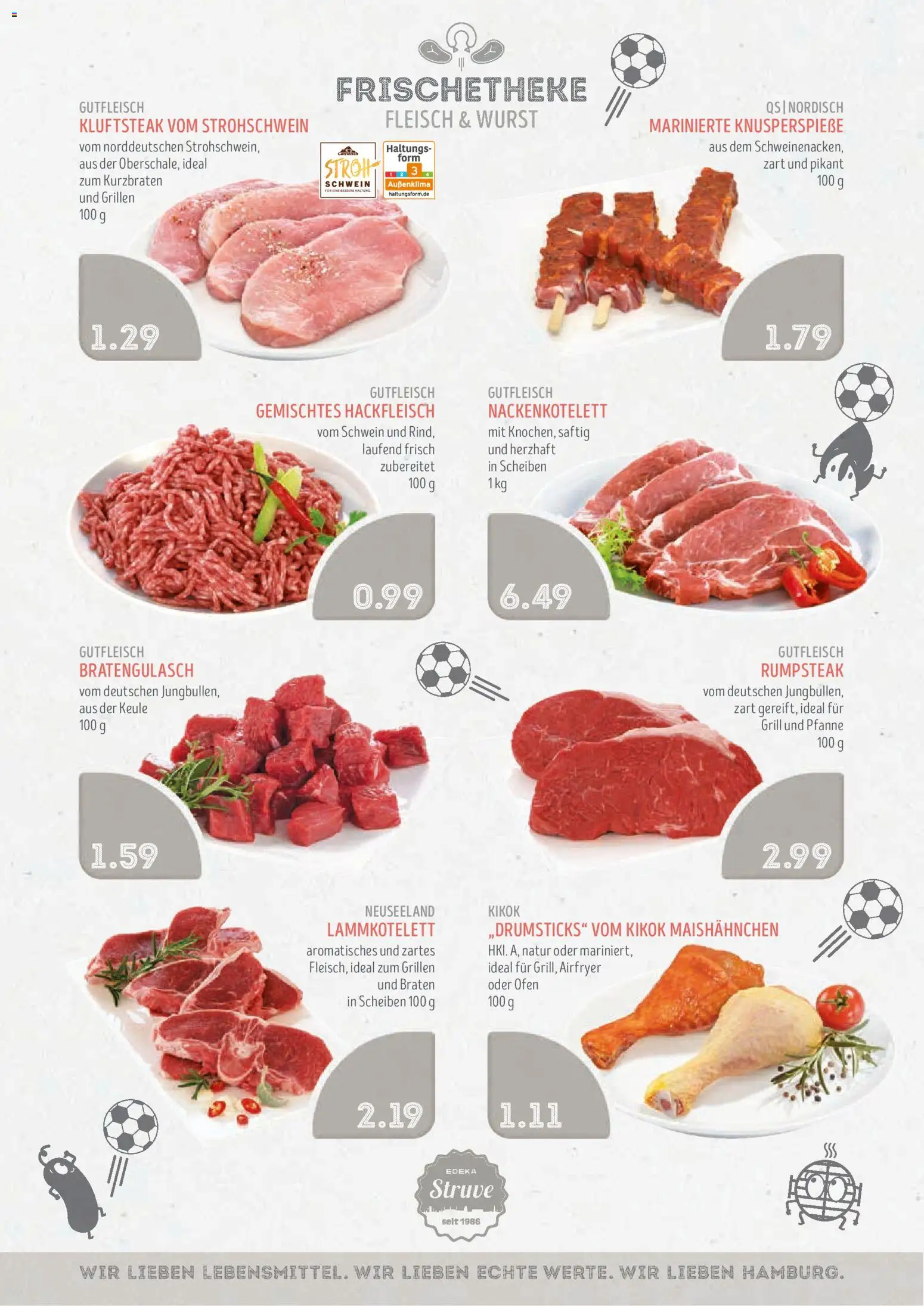Edeka Struve Prospekt – gültig ab 22.06.2026 | Seite: 4 | Produkte: Rumpsteak, Grill, Fleisch, Hackfleisch