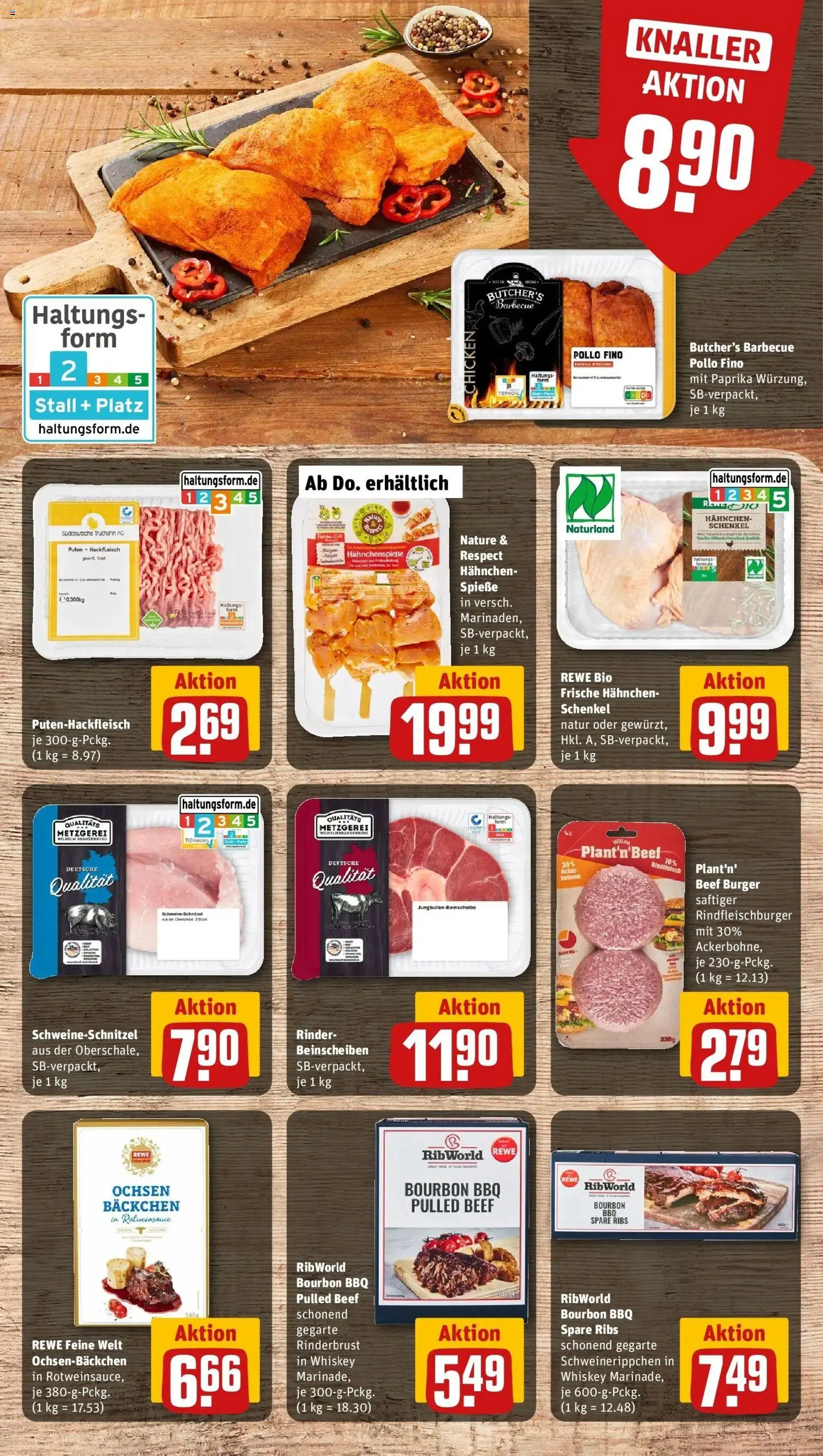 Rewe Prospekt Sulzfeld – gültig ab 08.06.2026 | Seite: 9 | Produkte: Burger, Schnitzel, Paprika, Whiskey