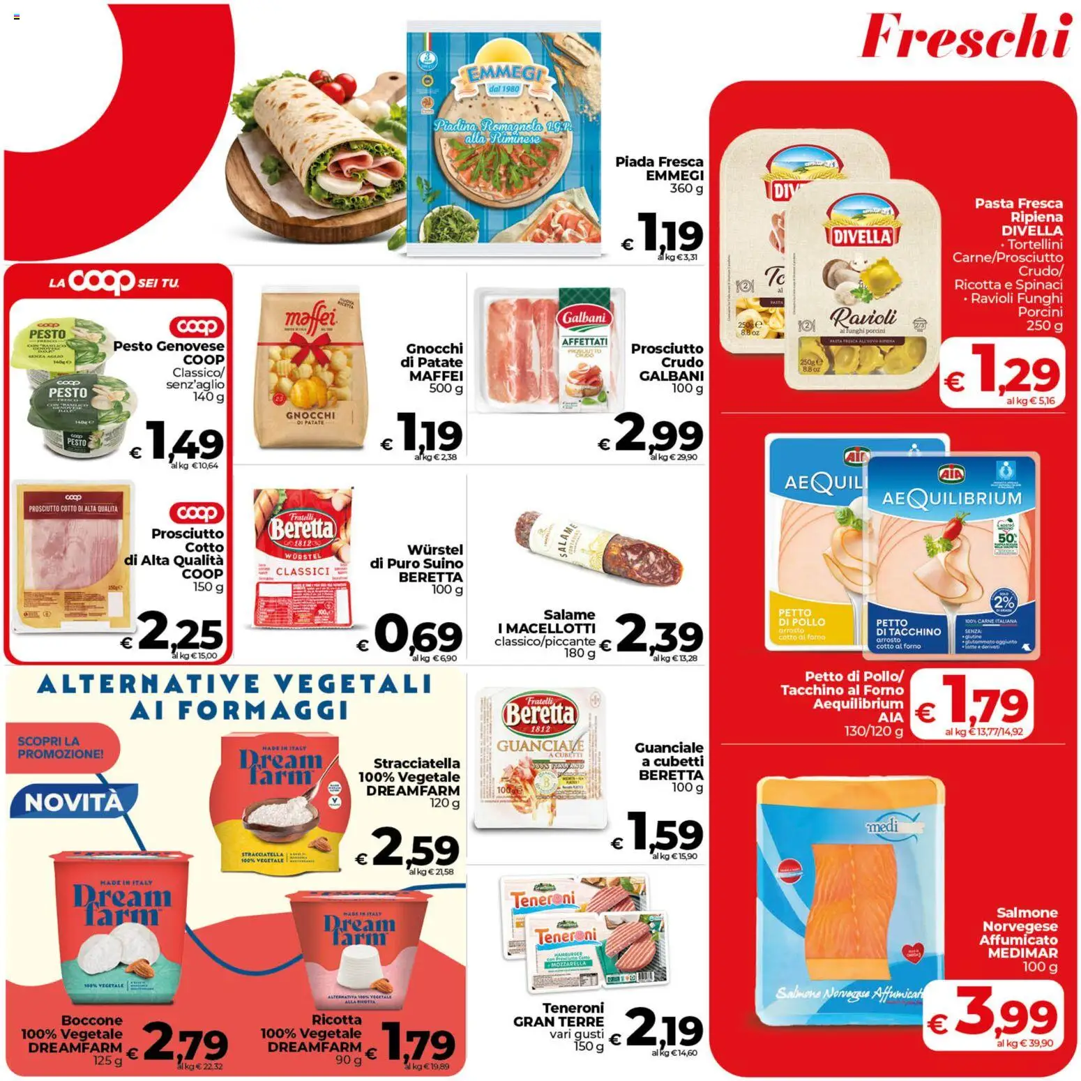 Volantino COOP del 07.04.2026 | Pagina: 9 | Prodotti: Salmone, Suino, Prosciutto, Spinaci