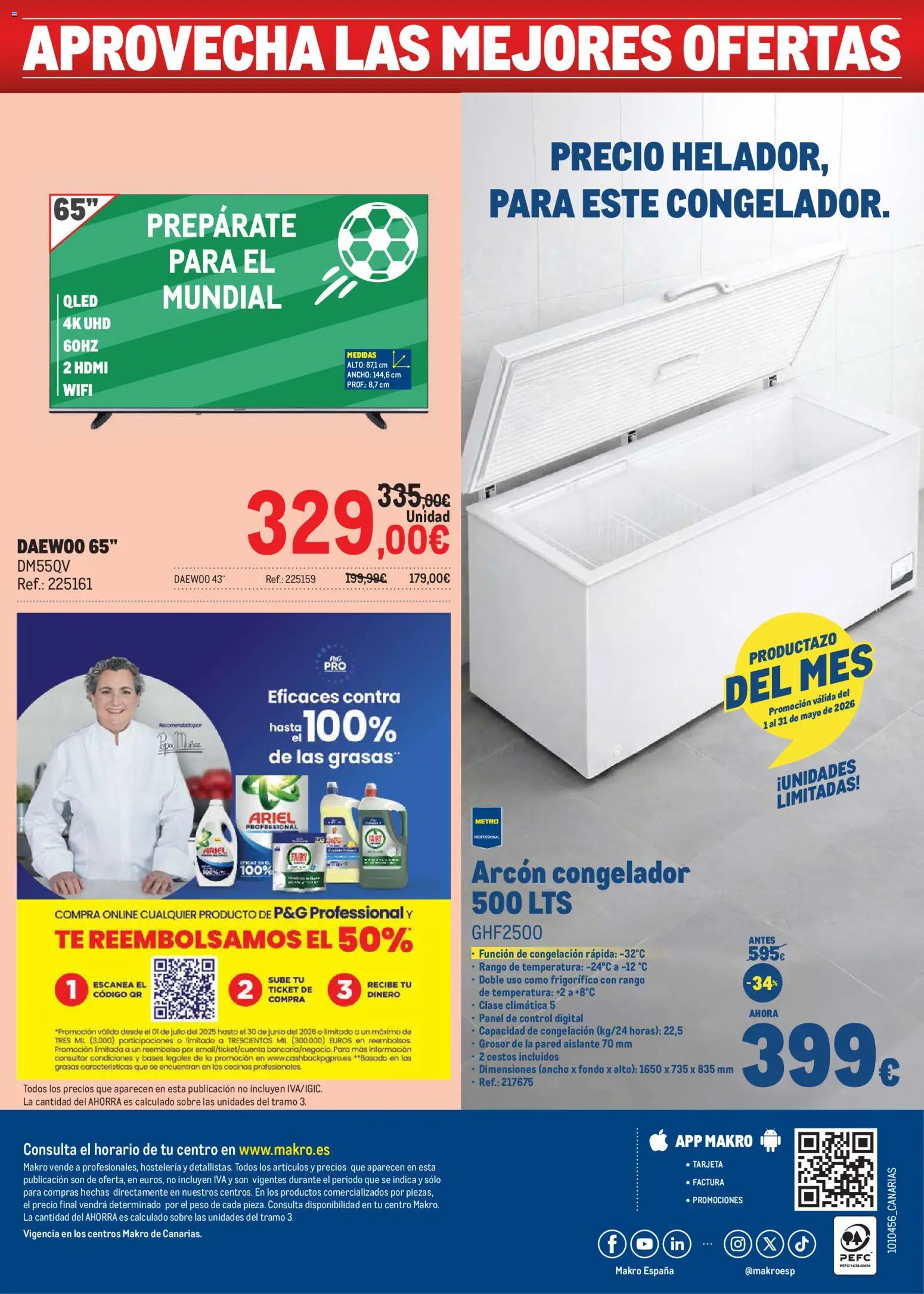 Makro Precios Canarias │ válido desde el 04.05.2026 | Página: 8 | Productos: Té, Congelador, Peso