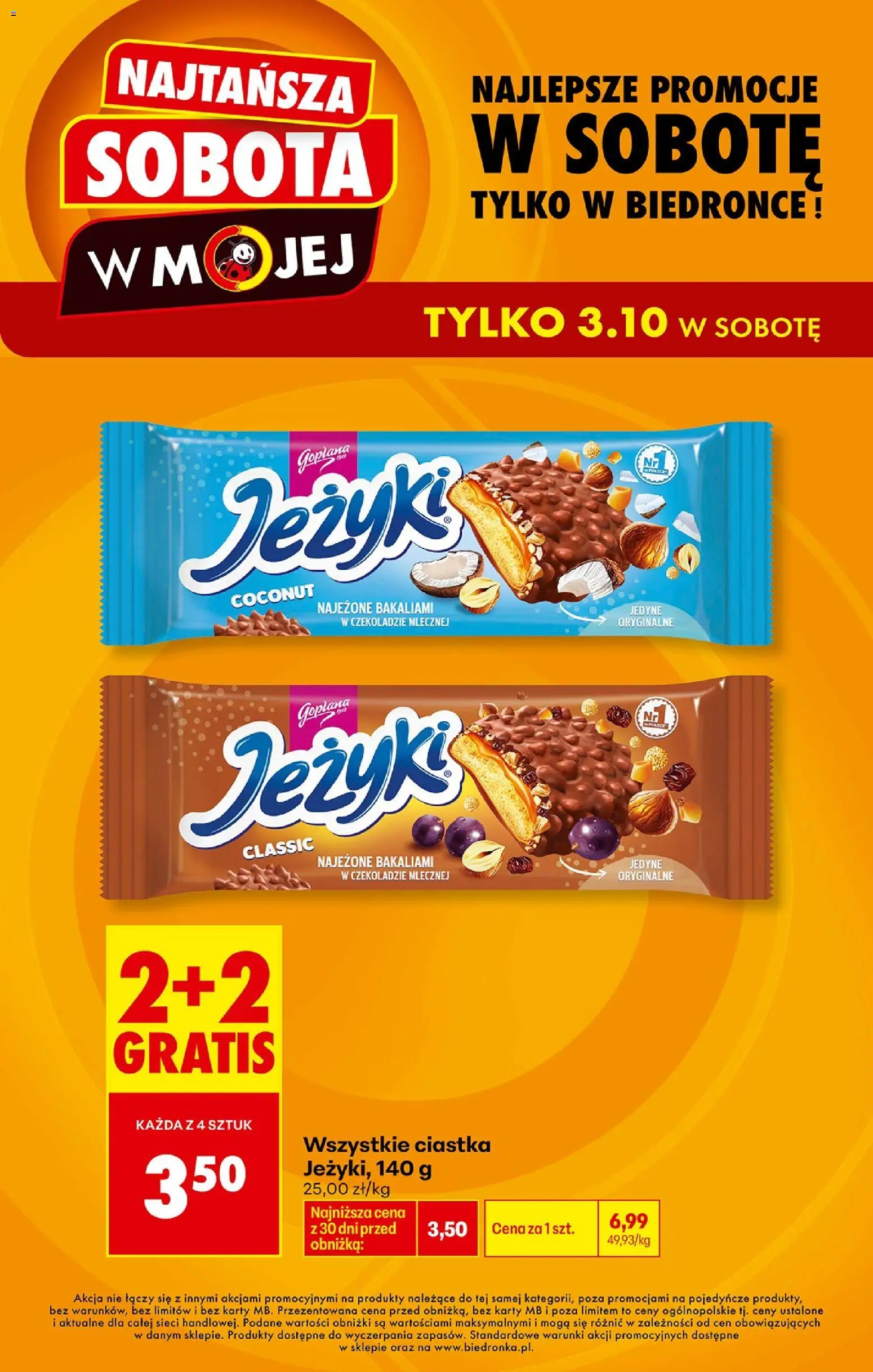 Biedronka gazetka - Najtańsza sobota od 03.10.2026 | Strona: 2 | Produkty: Ciastka