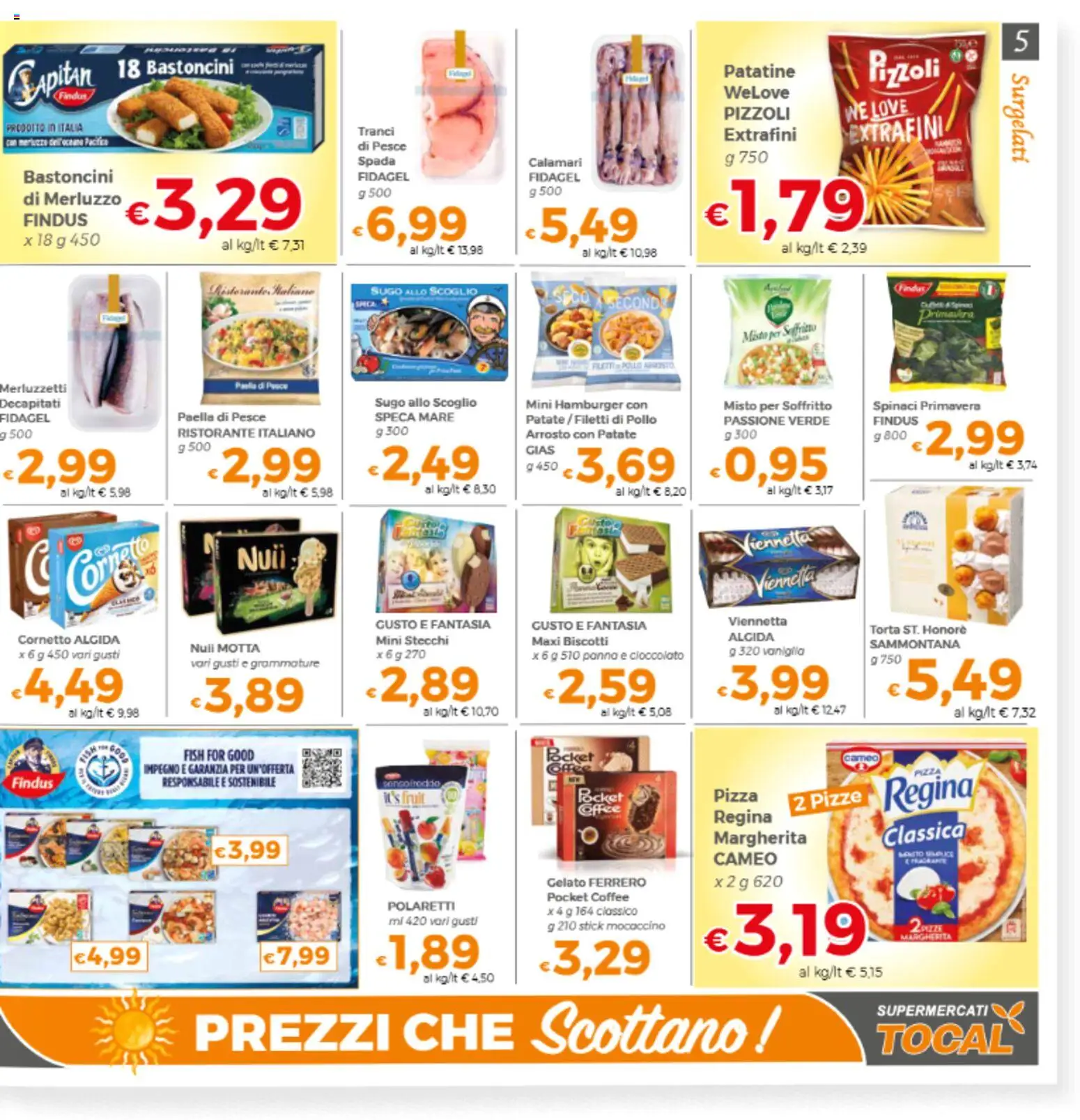 Volantino Tocal del 11/08/2026 | Pagina: 5 | Prodotti: Vaniglia, Pizza, Panna, Patate
