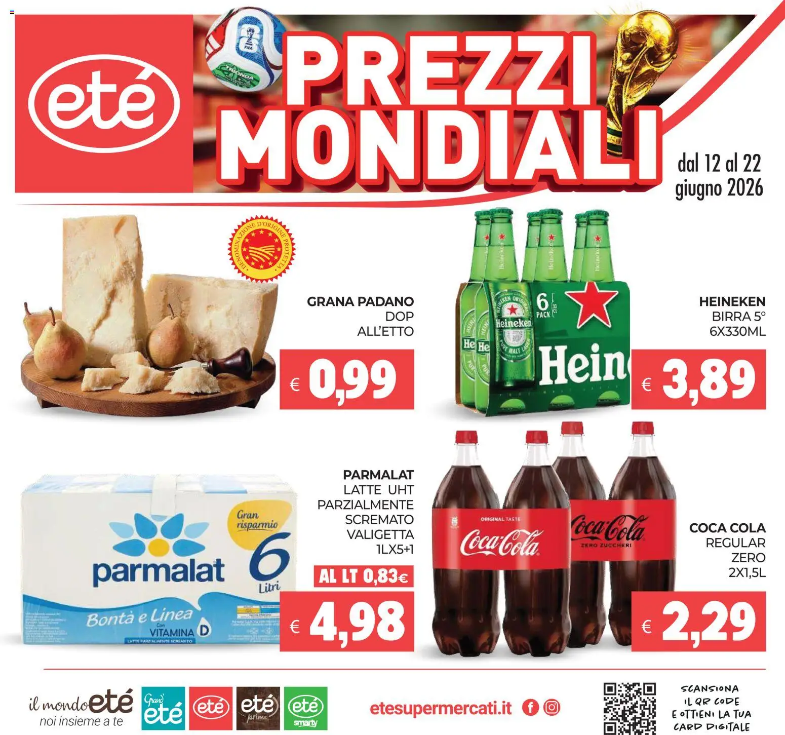 Volantino Eté del 12.06.2026 | Pagina: 1 | Prodotti: Birra, Tè, Latte parzialmente scremato, Heineken