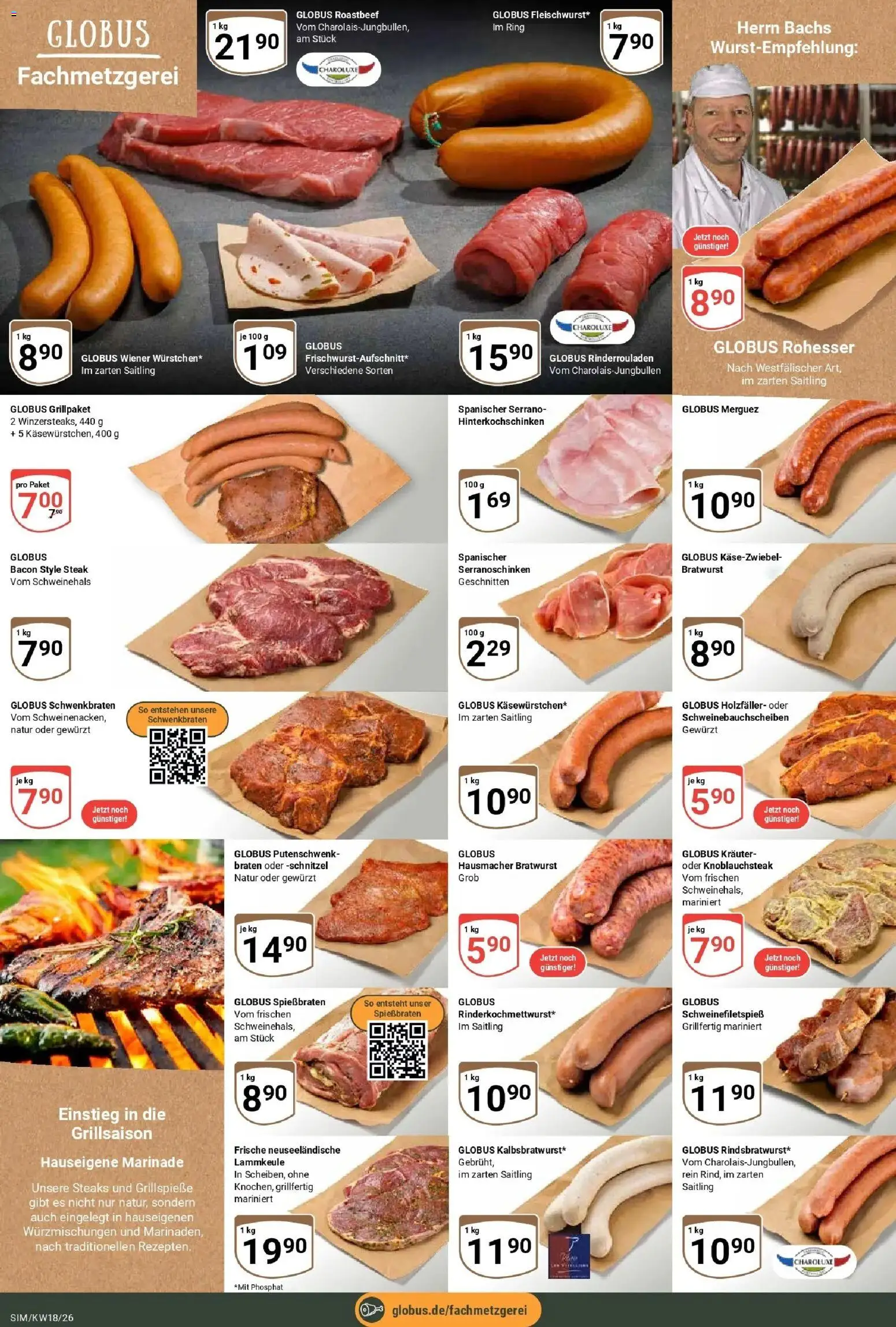 Globus Prospekt Simmern	 – gültig ab 27.04.2026 | Seite: 10 | Produkte: Rinderrouladen, Lammkeule, Roastbeef, Steak
