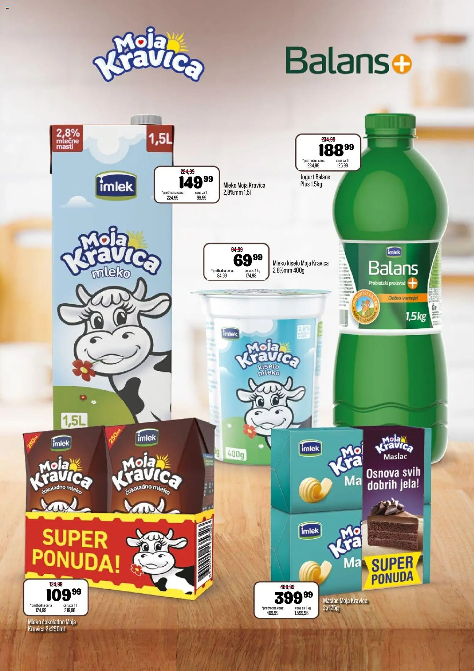 Podunavlje katalog - važi od 23.09.2026 | Strana: 3 | Proizvode: Maslac, Kiselo mleko, Moja kravica, Jogurt