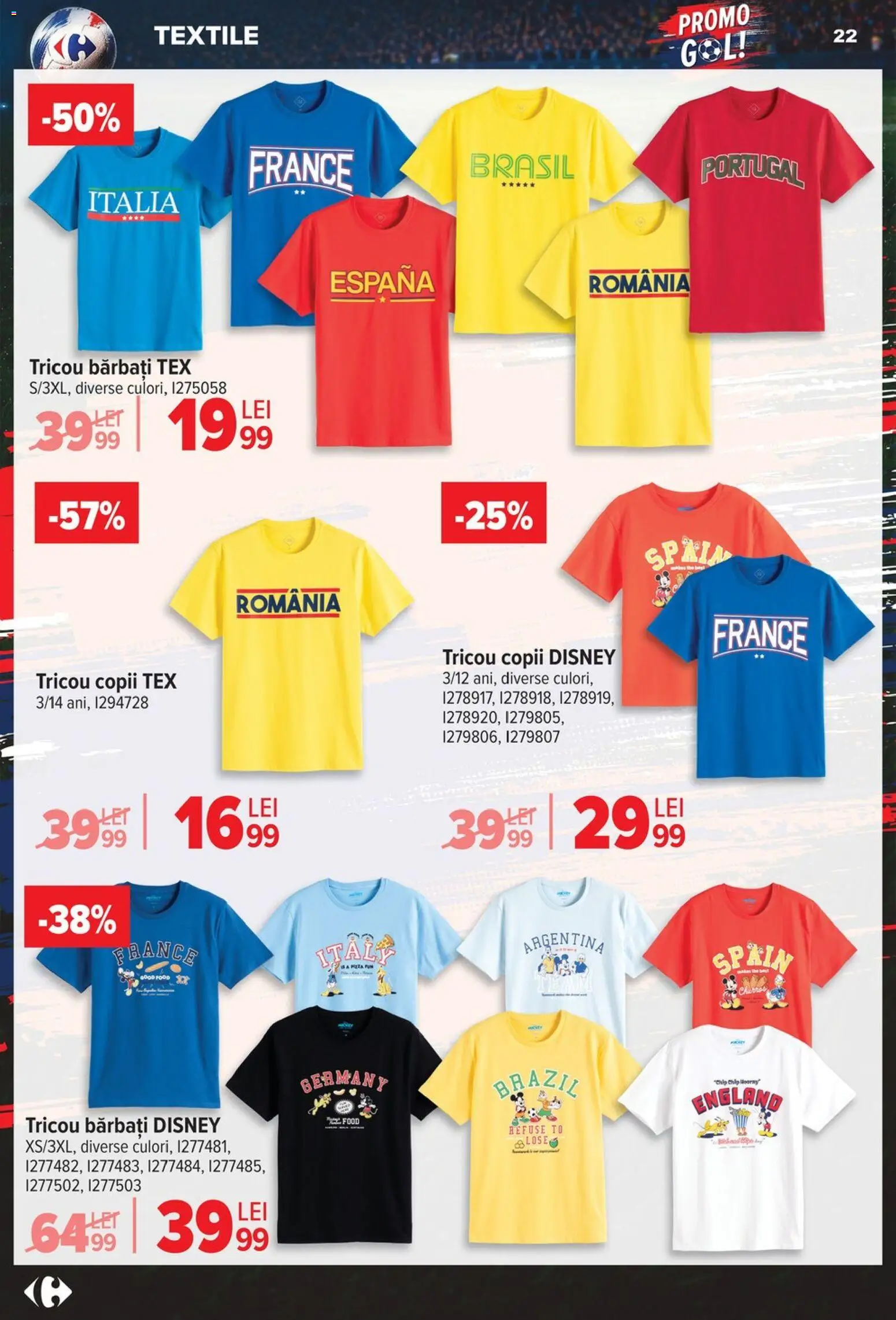 Noul catalog Carrefour – valabil de la 03.06.2026 | Pagină: 22 | Produse: Tricou