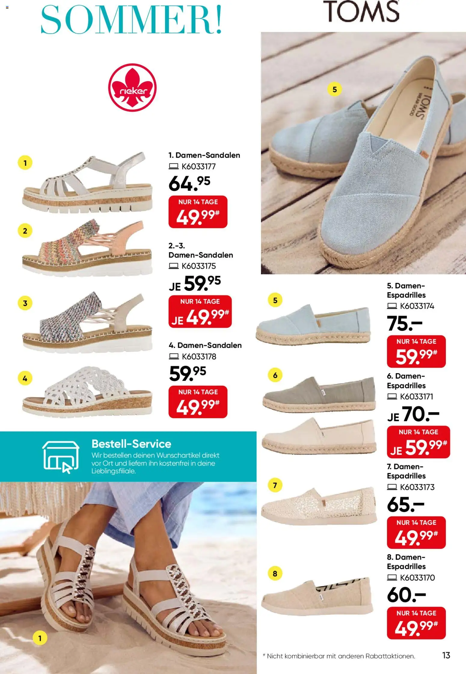 Galeria Karstadt Kaufhof Prospekt 	 – gültig ab 11.05.2026 | Seite: 13 | Produkte: Espadrilles