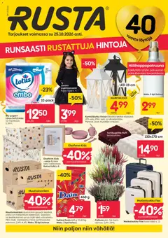 Rusta-mainoslehti voimassa 19/10/2026 alkaen
