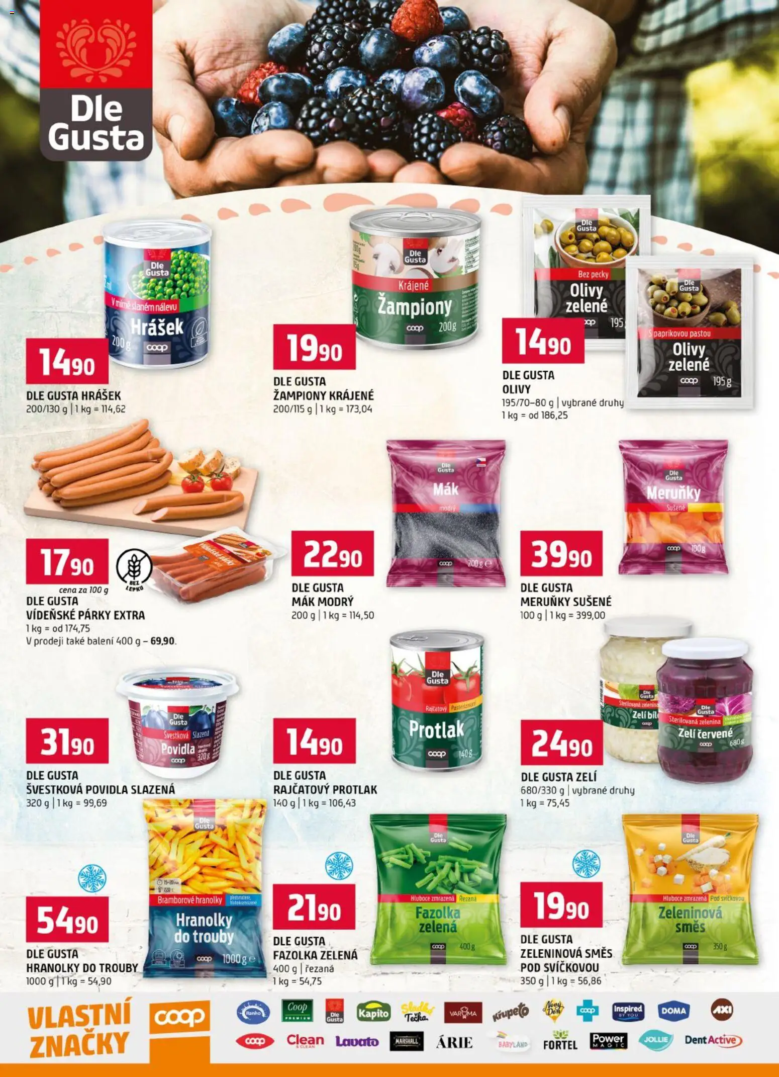 Terno leták od 21.10.2026 | Strana: 18 | Produkty: Rajčatový protlak, Vídeňské párky, Zelí, Hrášek
