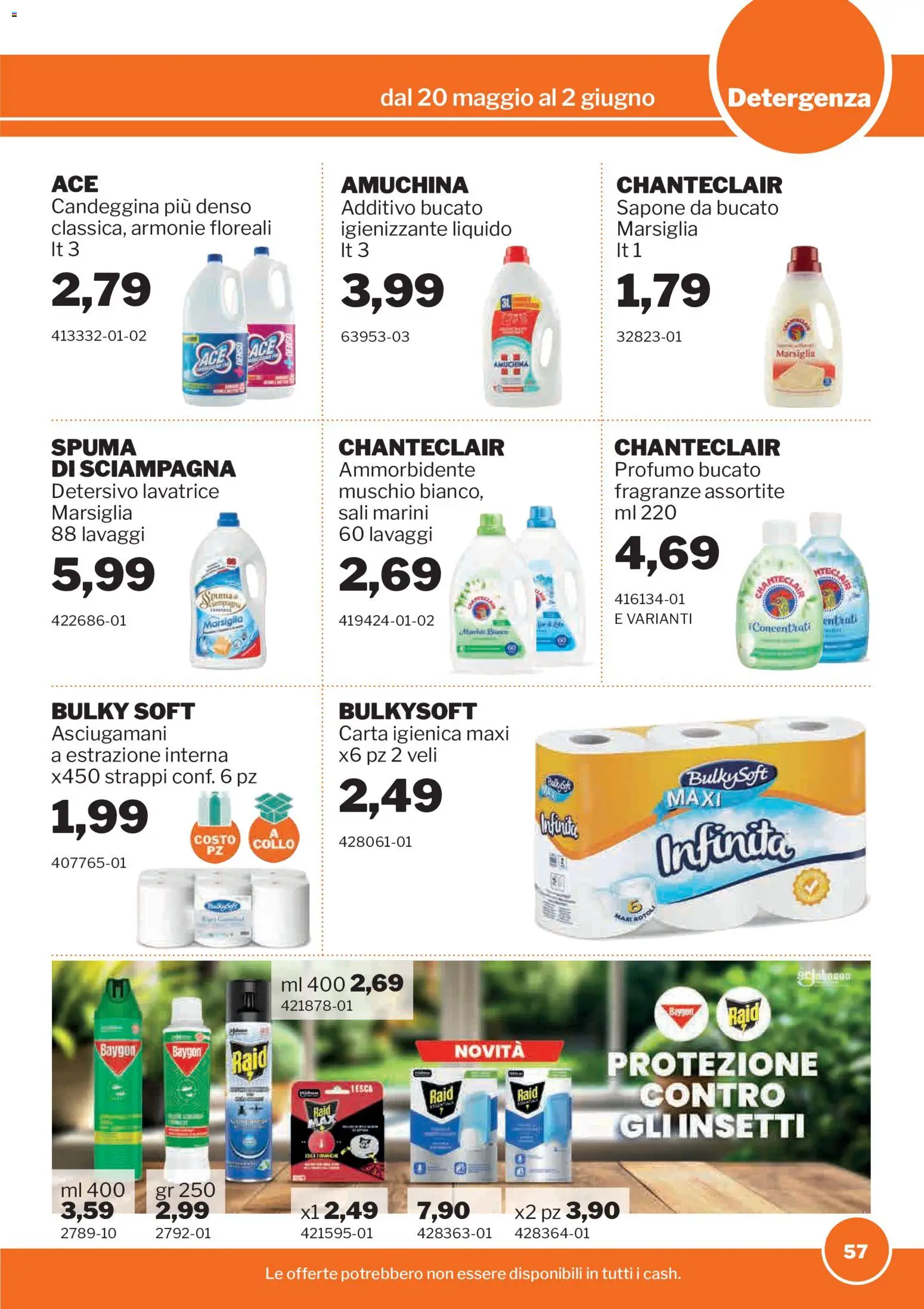 Volantino Sogegross del 20.05.2026 | Pagina: 57 | Prodotti: Carta igienica, Sapone, Ammorbidente, Candeggina