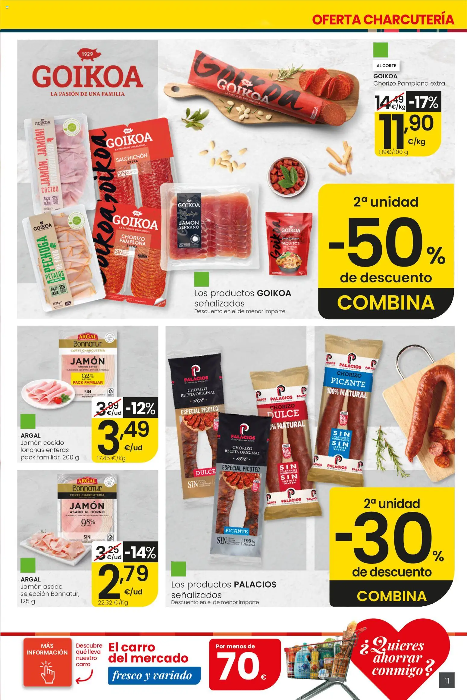 Eroski Nirekin aurreztu nahi Aliprox │ válido desde el 14.05.2026 | Página: 11 | Productos: Jamón, Jamón cocido, Horno
