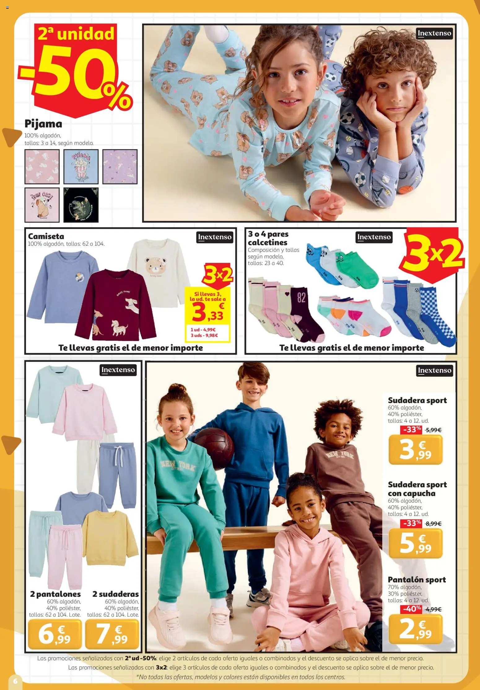 Alcampo - HP Nacional │ válido desde el 27/08/2026 | Página: 6 | Productos: Sudadera, Pantalones, Pijama, Calcetines