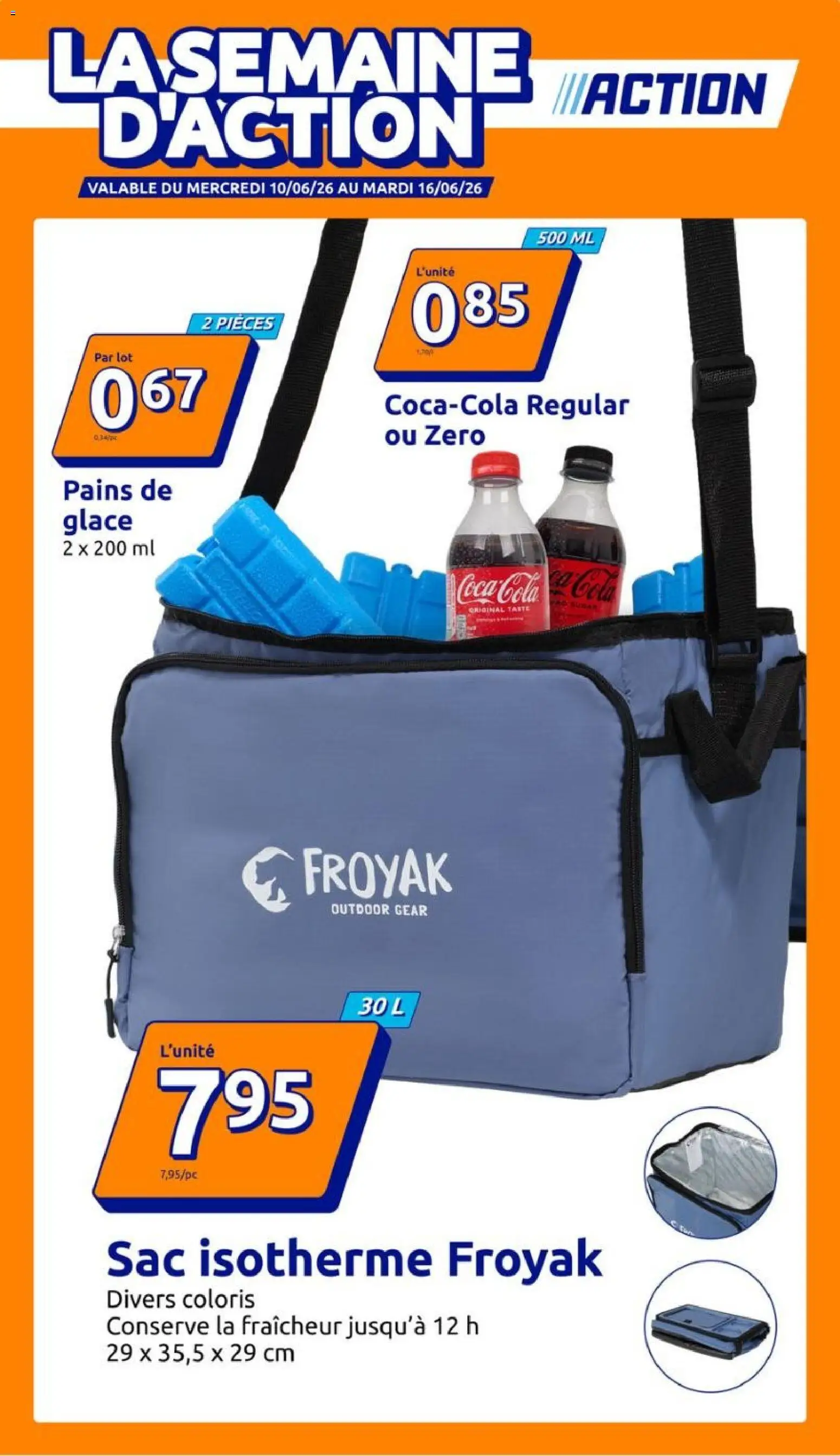 {H1} | Page: 1 | Produits: Sac isotherme, Sac, Pains de glace, Coca cola