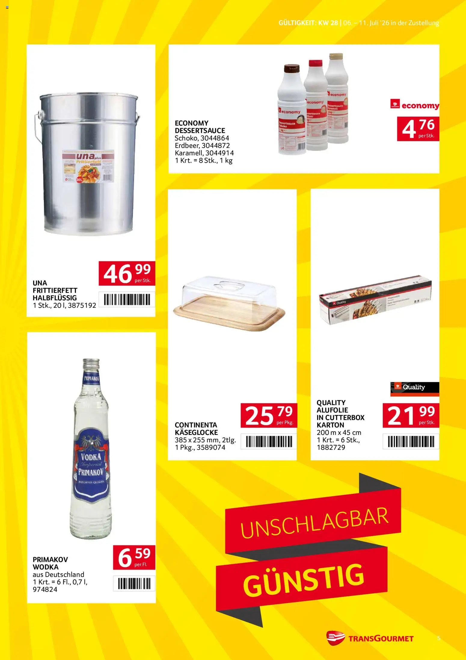 Transgourmet Zustellaktion gültig ab 06.07.2026 | Seite: 5 | Produkte: Wodka