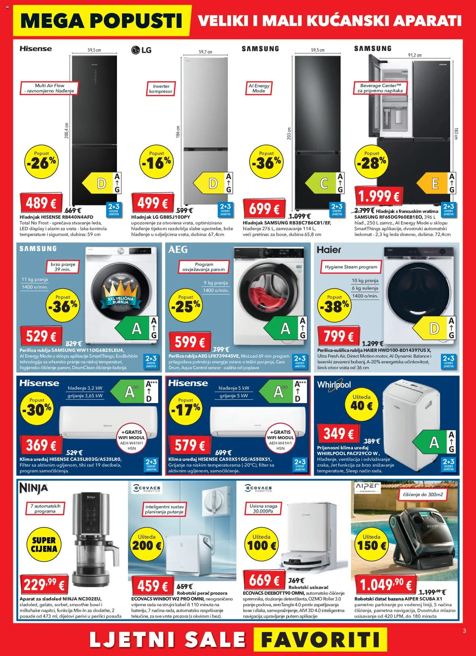Harvey Norman katalog | vrijedi od 16.07.2026 | Stranica: 3 | Proizvodi: Klima uređaj, Klima, Vrata, Hladnjak
