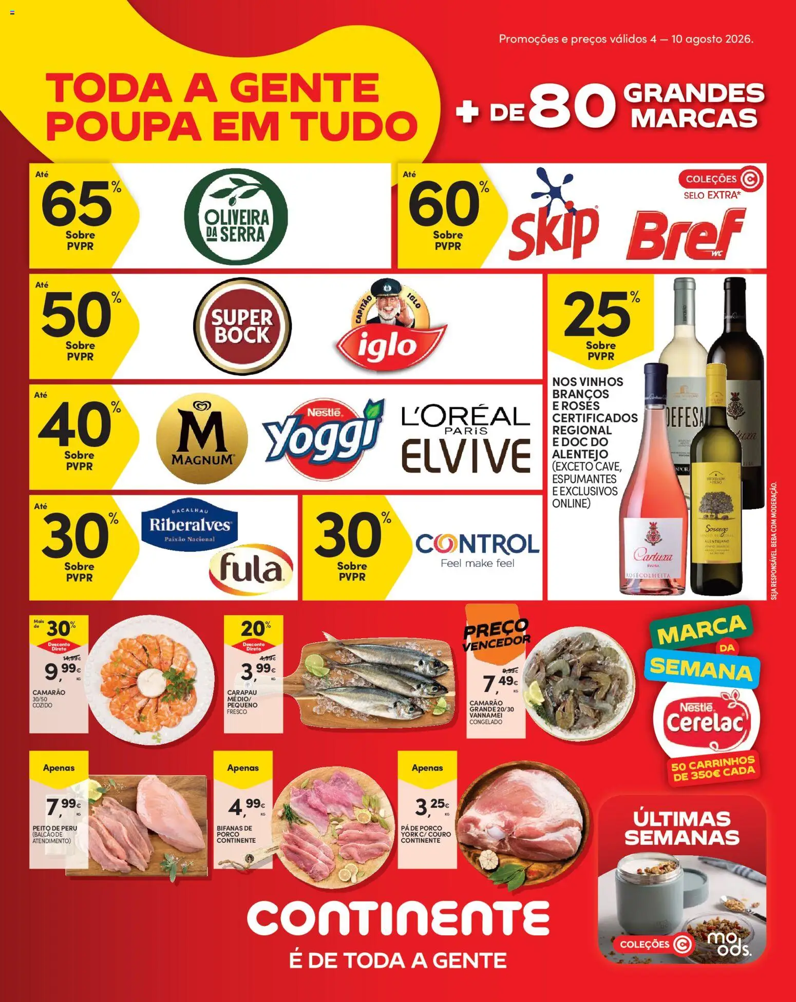 Continente Madeira │ válido de 04/08/2026 | Página: 1 | Produtos: Bacalhau, Peito de peru, Super bock, Nestlé