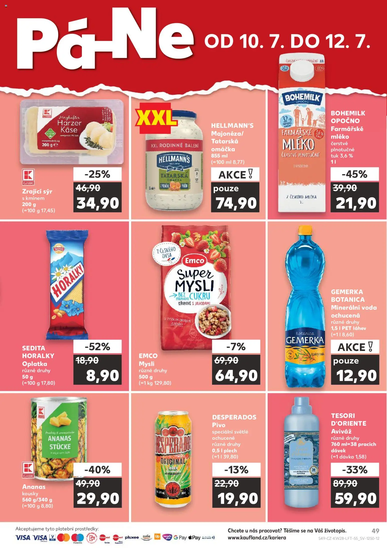 Kaufland leták - Liberec od 08.07.2026 | Strana: 49 | Produkty: Aviváž, Sýr, Hellmann's, Kaše