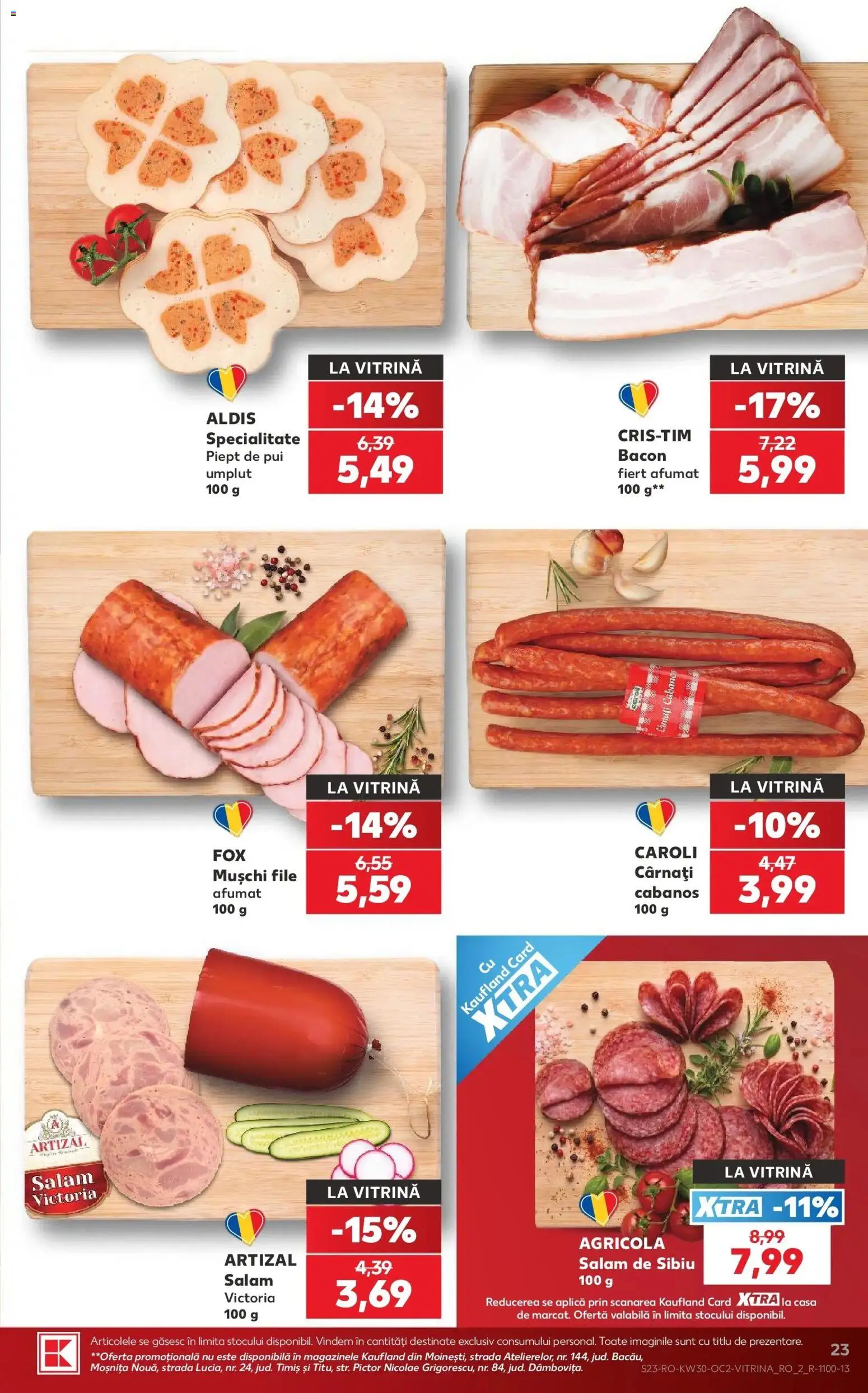 Noul catalog Kaufland – valabil de la 22.07.2026 | Pagină: 23 | Produse: Agricola, Pui, Bacon, Cârnați